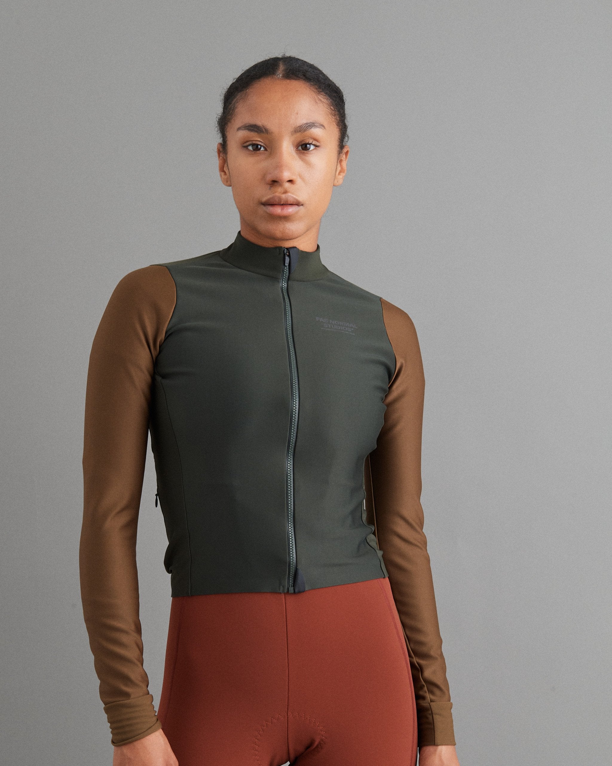 Women's Mechanism Thermal Long Sleeve Jersey - Dark Olive / Army Brown
