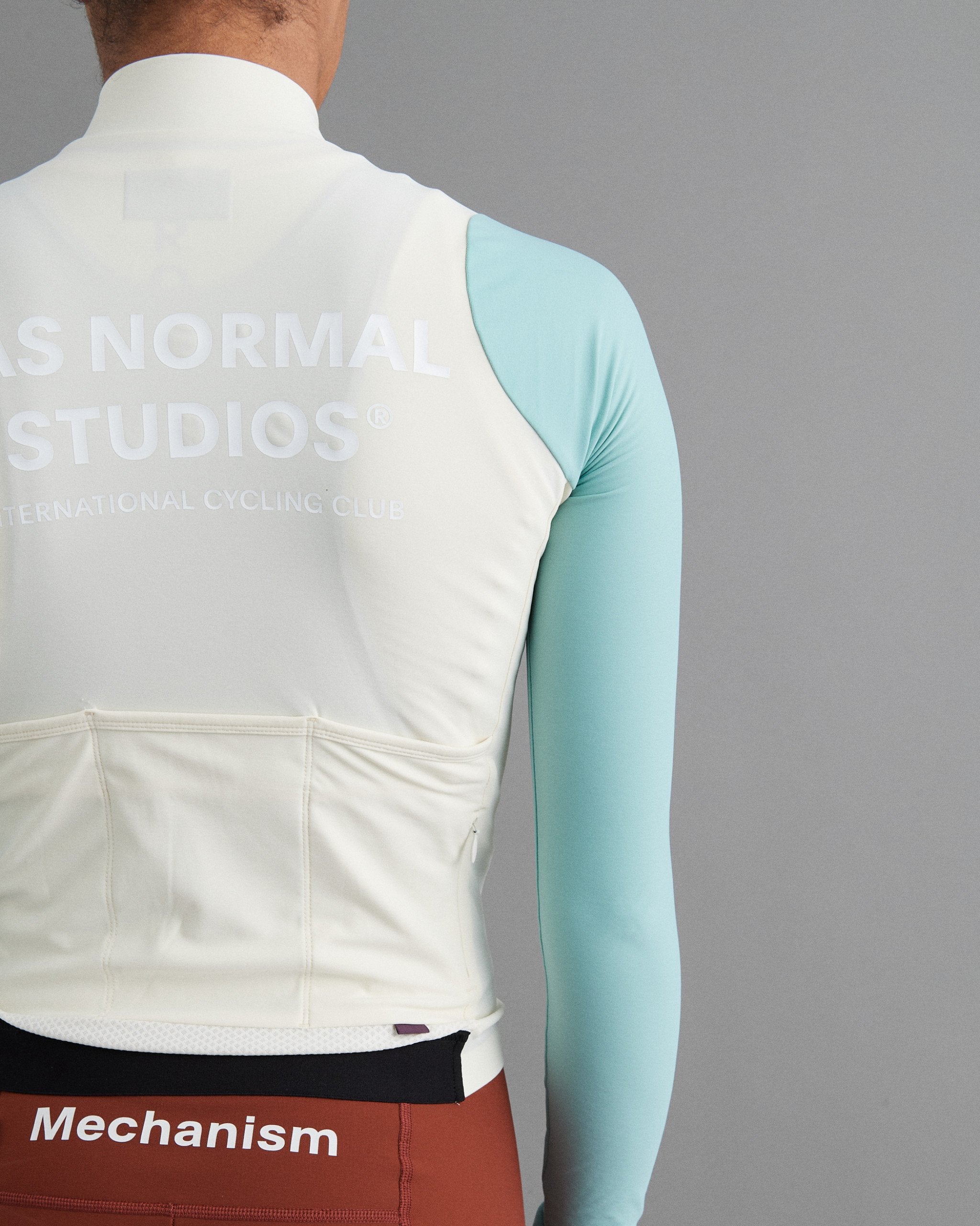 Women's Mechanism Long Sleeve Jersey - Off-White / Light Teal