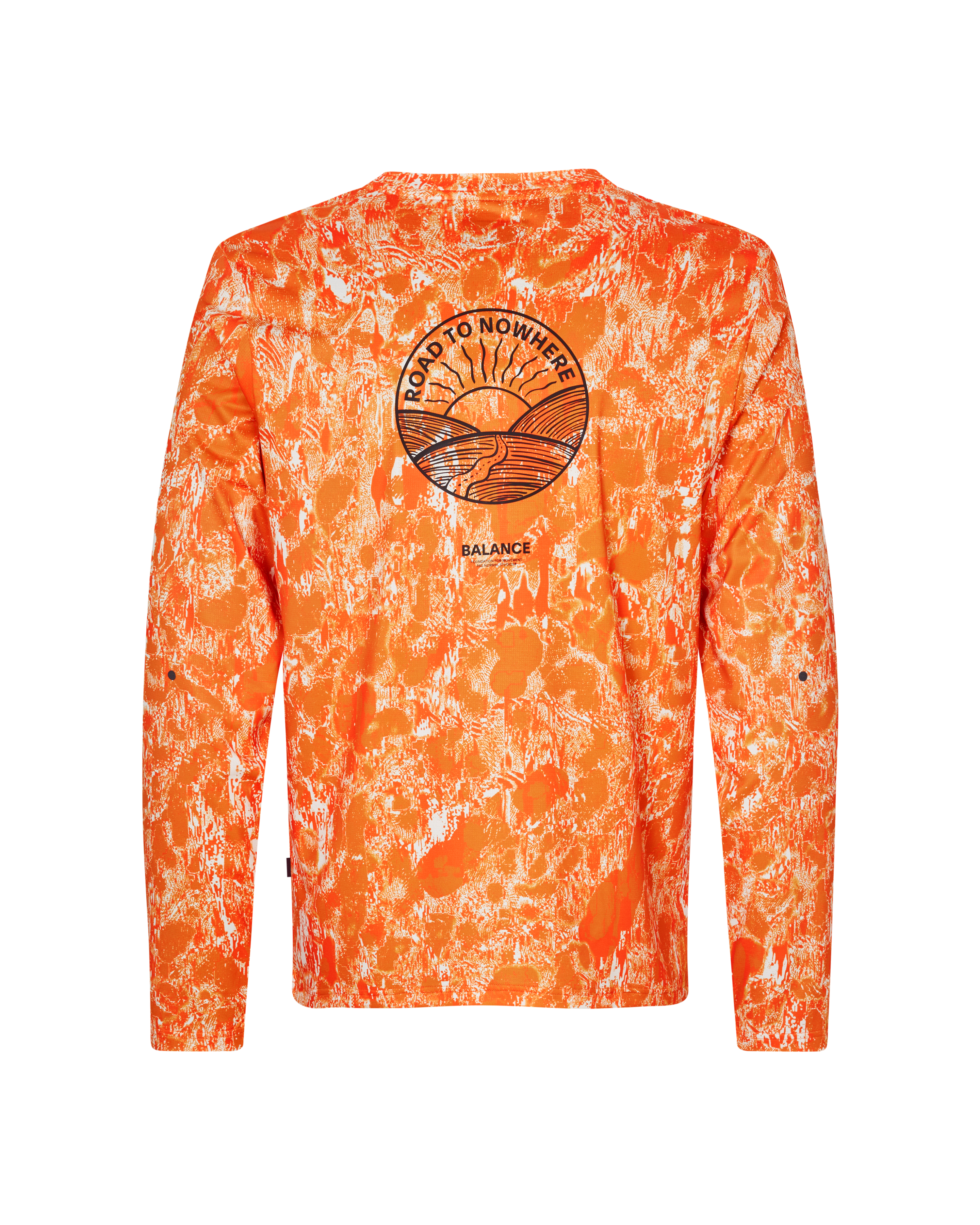 Men's Balance Long Sleeve T-Shirt - Orange AOP