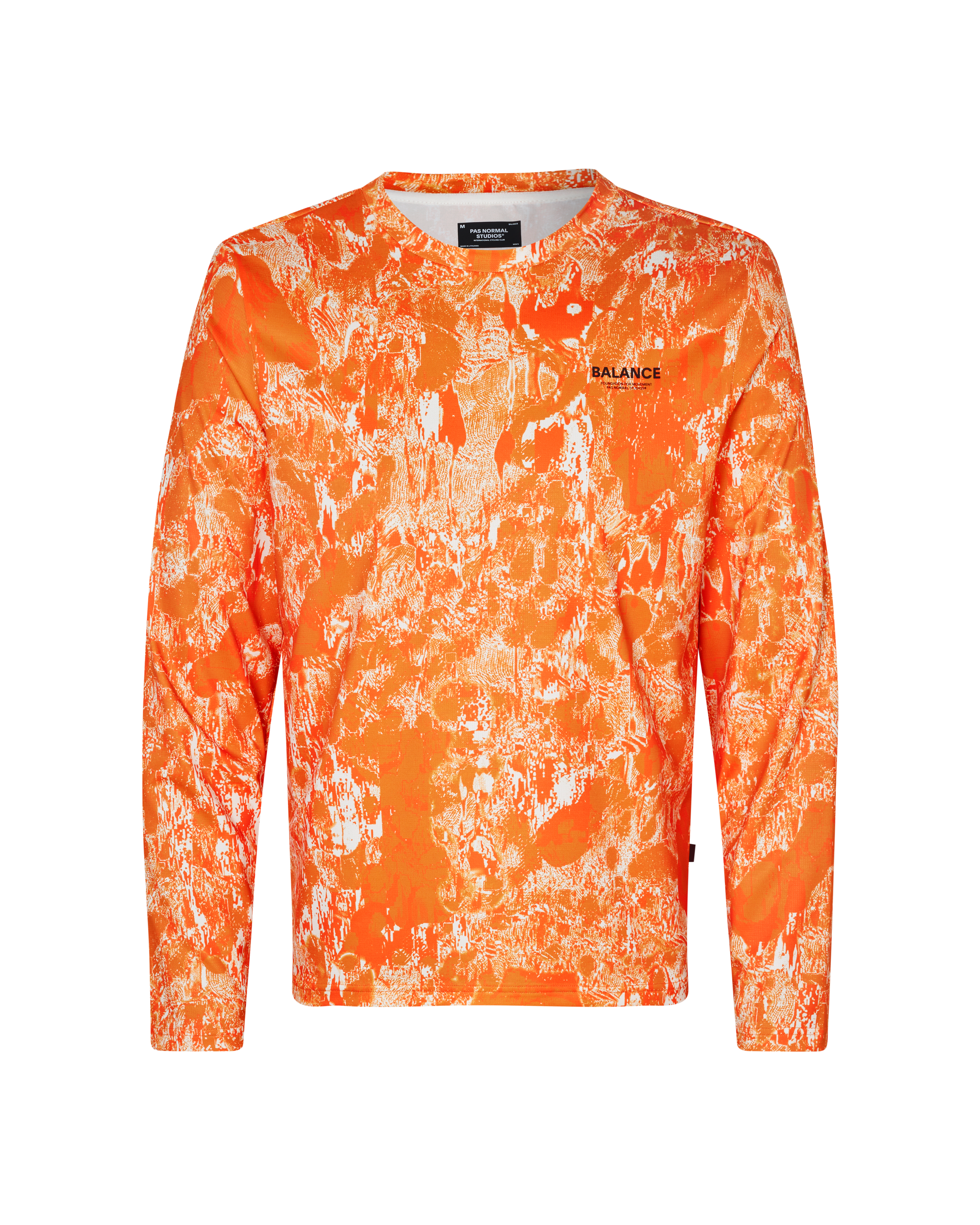 Men's Balance Long Sleeve T-Shirt - Orange AOP
