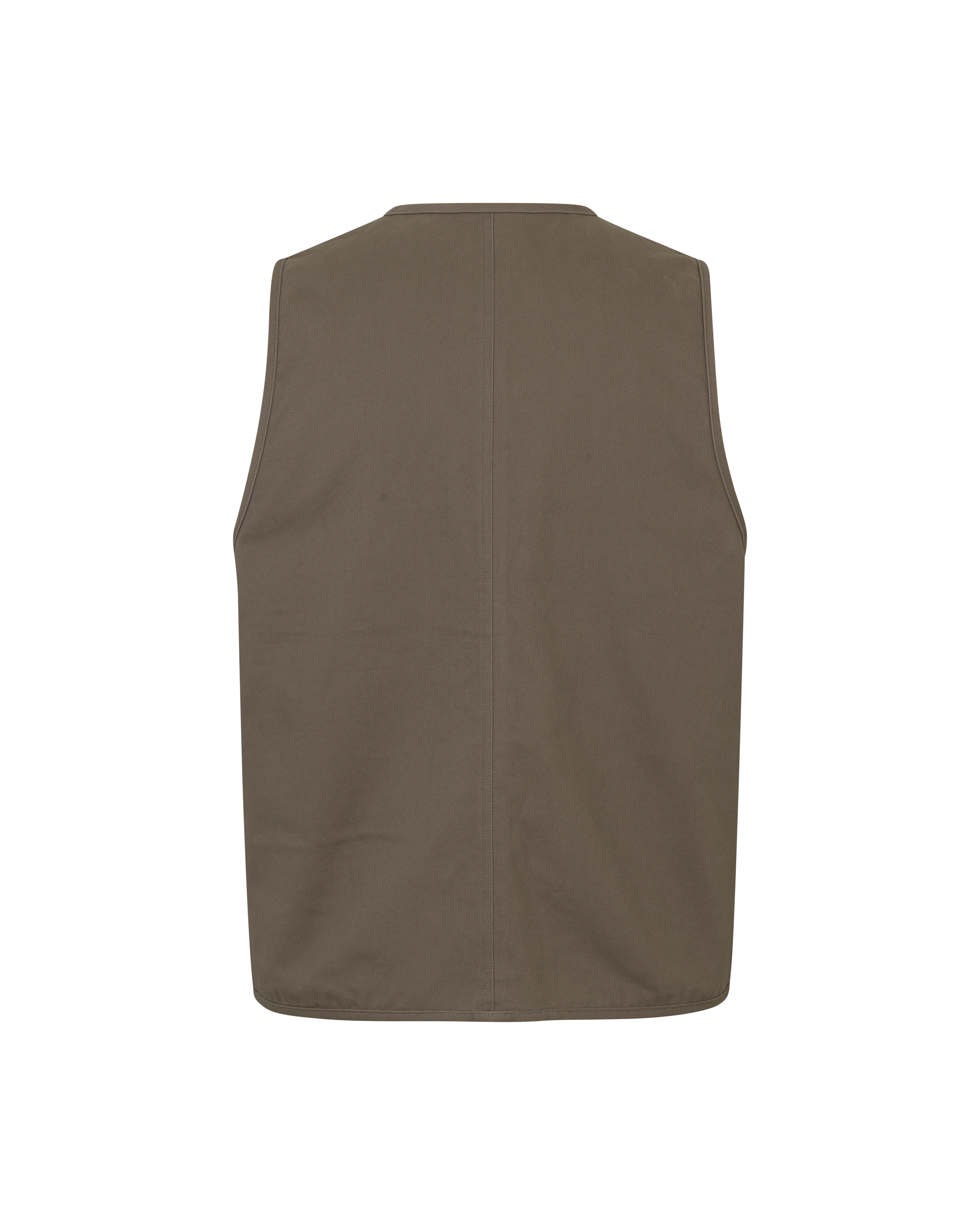 Off-Race Cotton Twill Vest - Ash Brown
