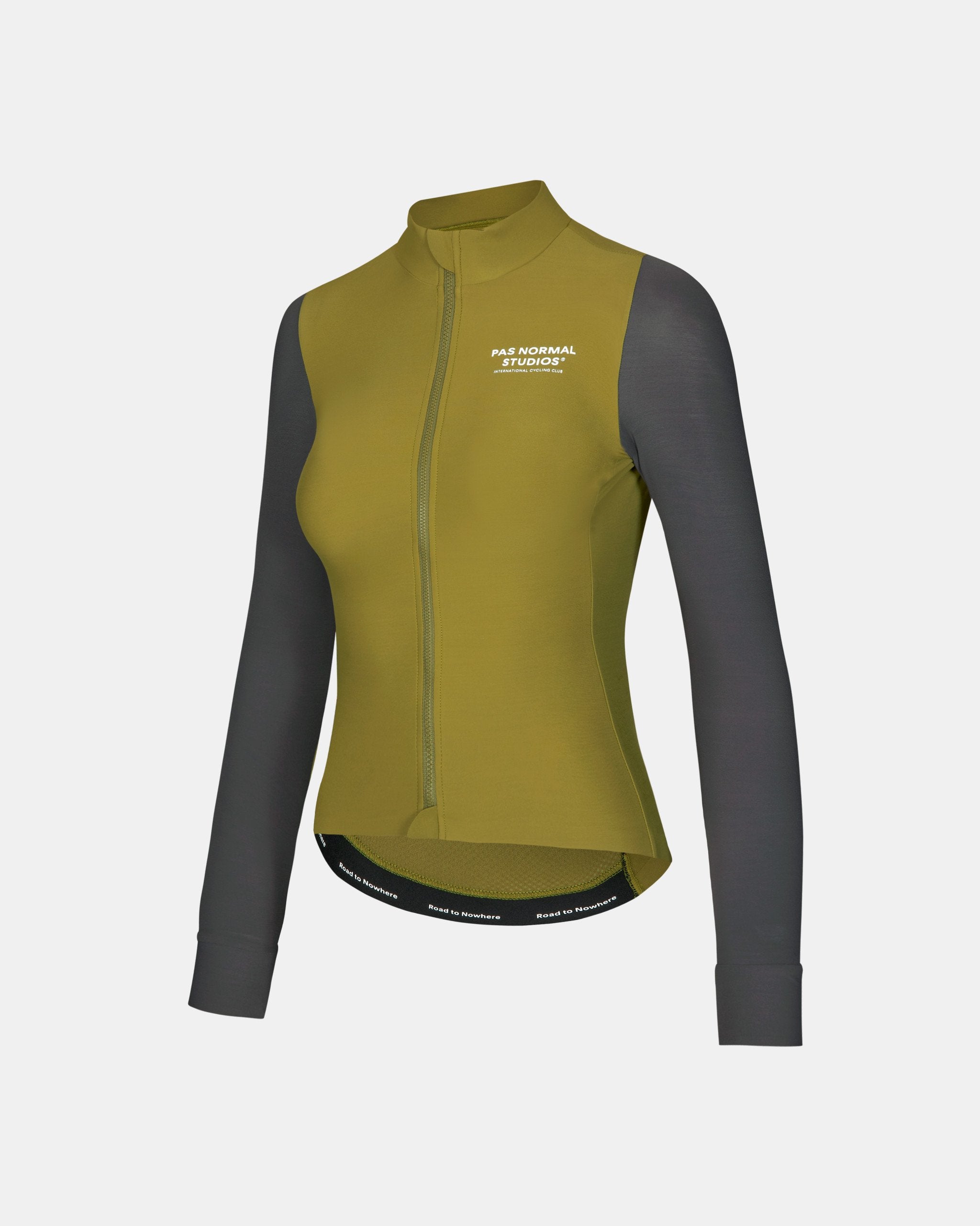 Women's Mechanism Long Sleeve Jersey - Deep Grey / Green