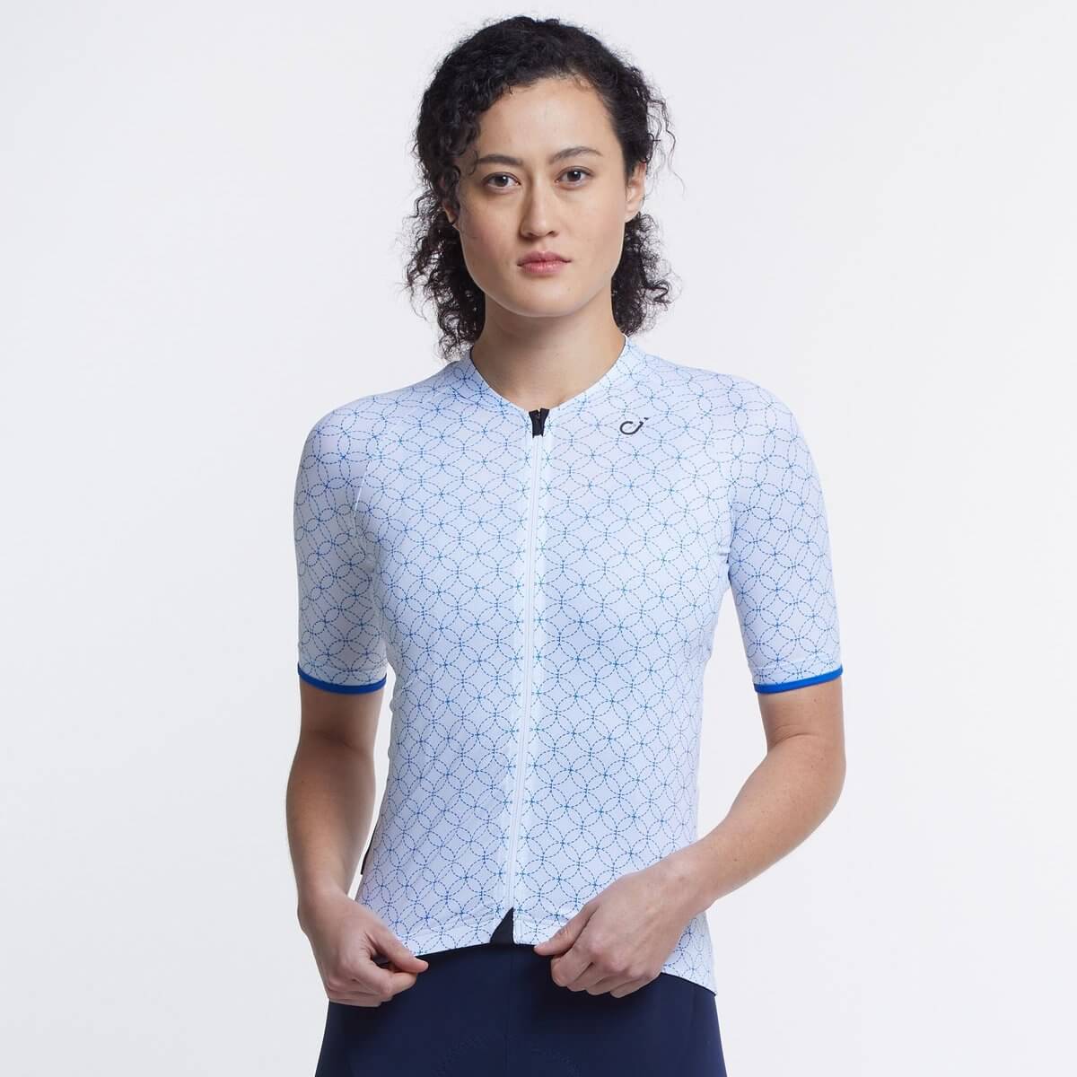 Women's SE Jersey - White Porcelain Geo