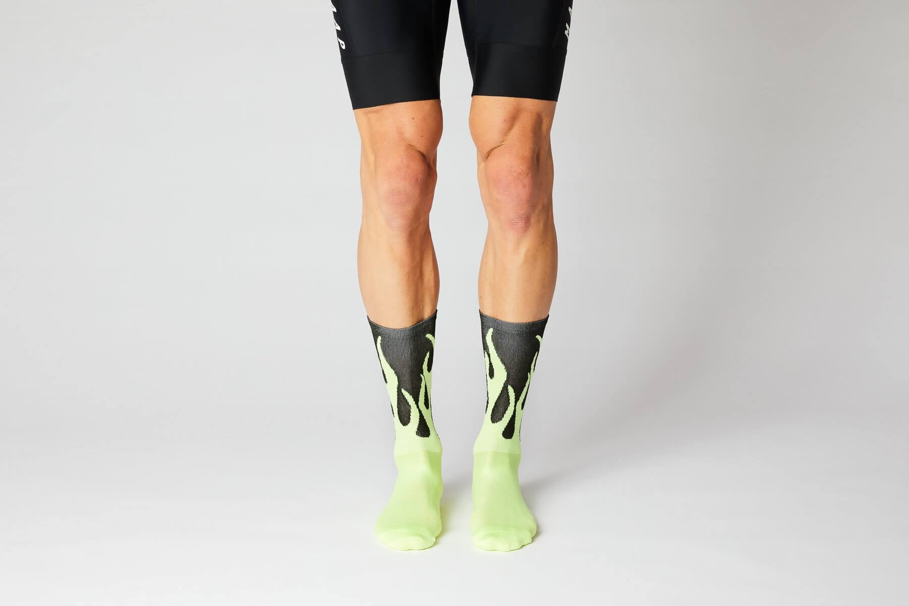 #11_08 Flames Socks - Black / Neon