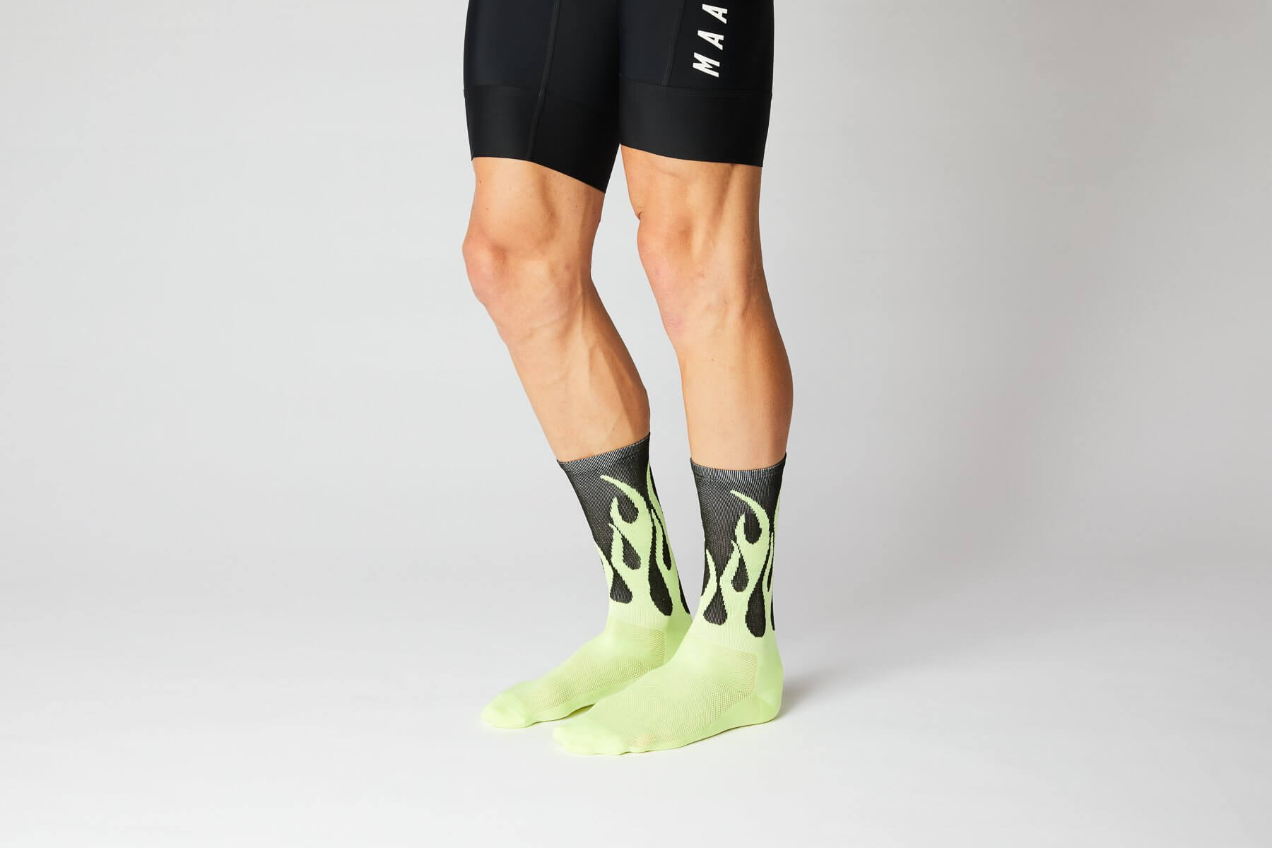 #11_08 Flames Socks - Black / Neon