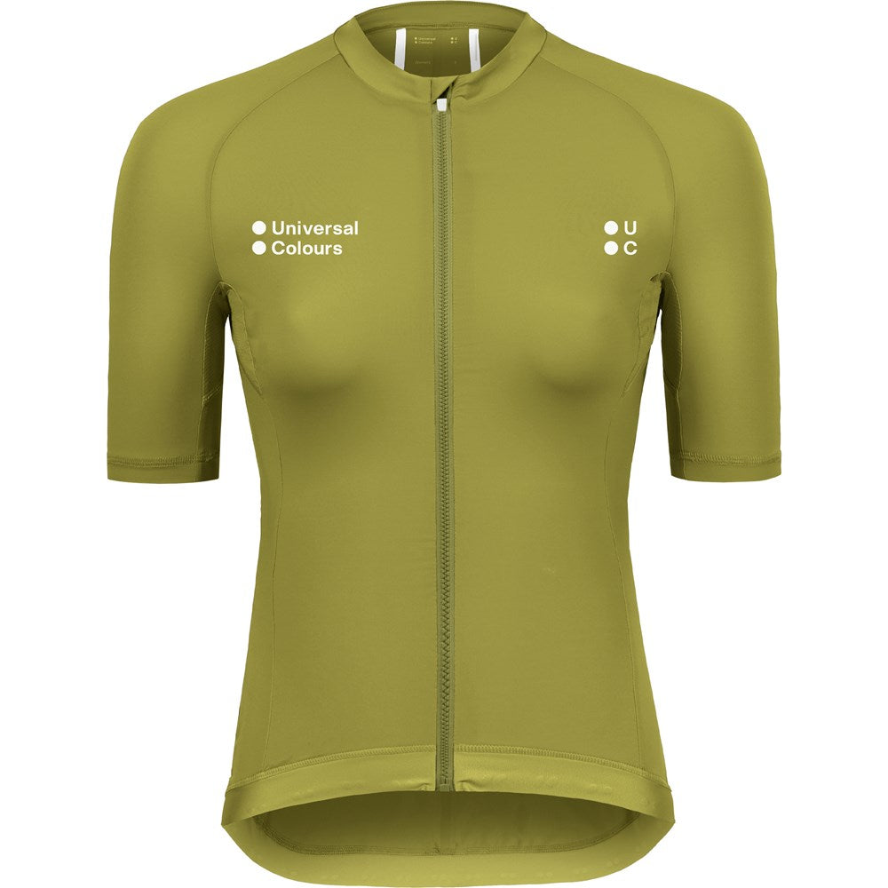 Women's Mono Short Sleeve Jersey - Olive Gold