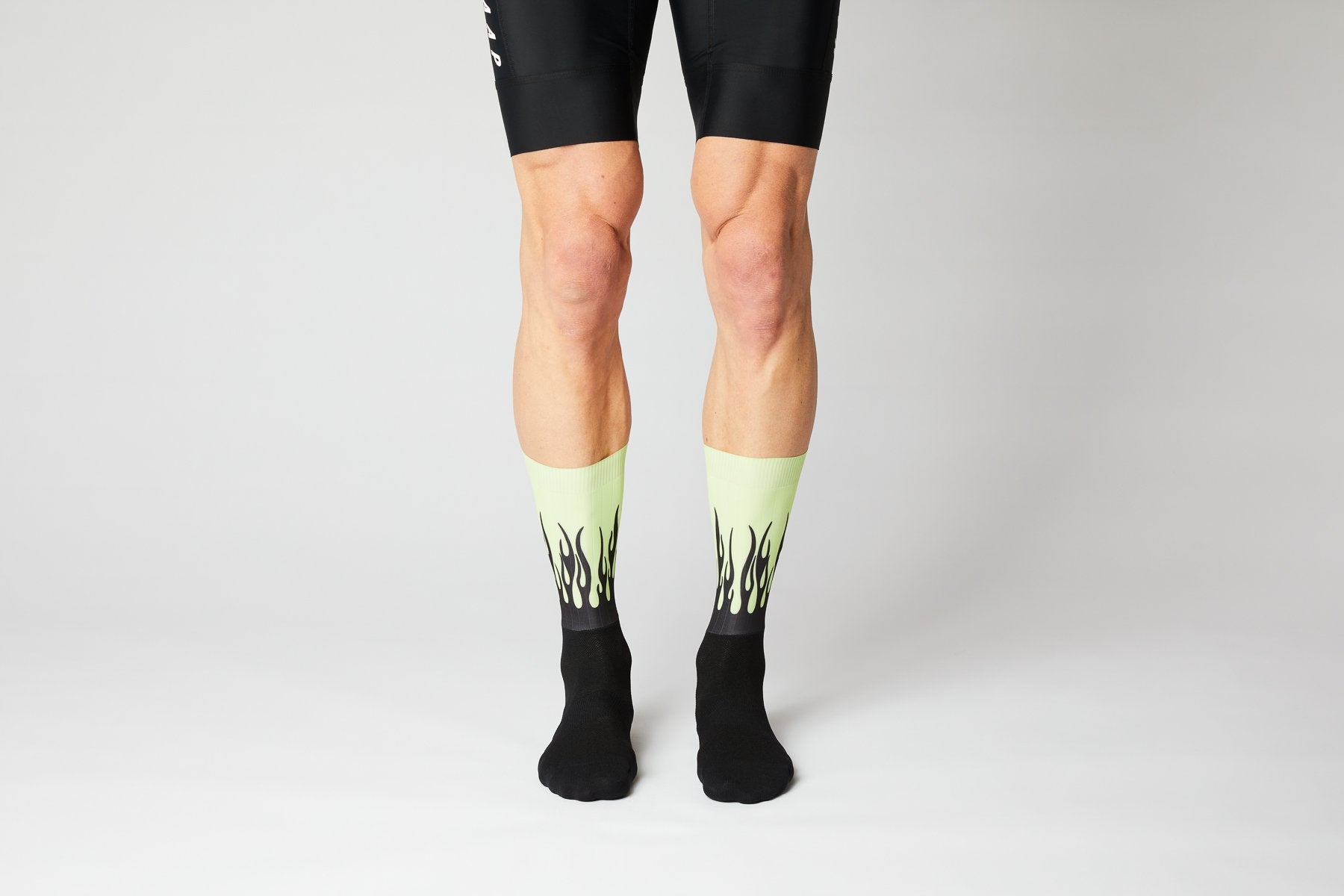 #Aero Flames Socks - Black / Neon