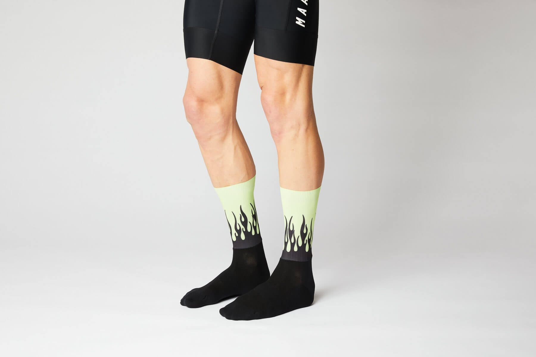 #Aero Flames Socks - Black / Neon