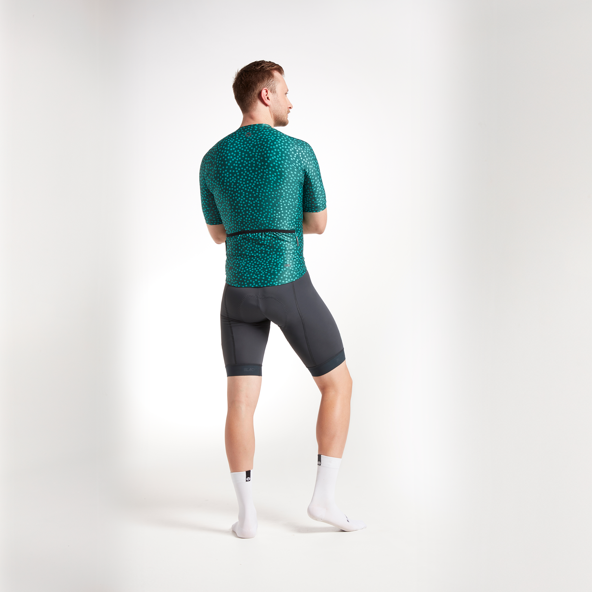 Men's Essentials Team Jersey - Storm Green Dots