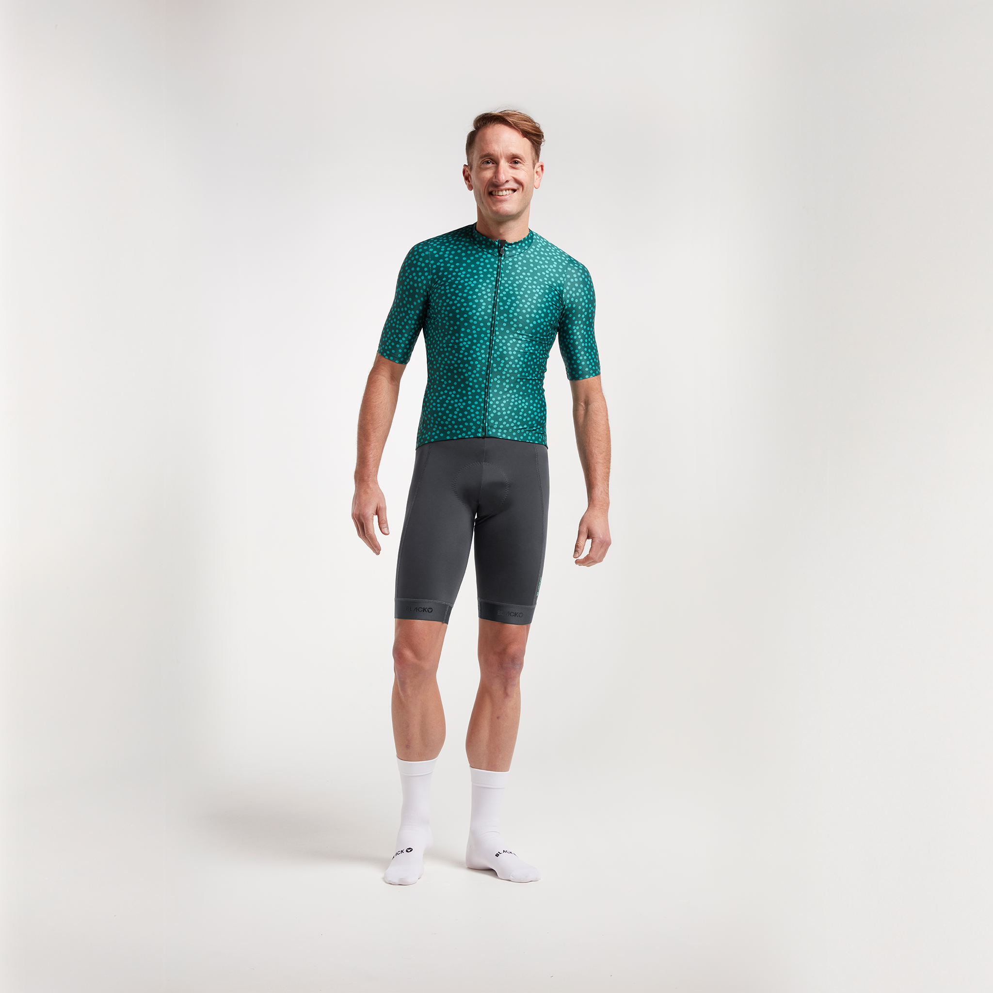Men's Essentials Team Jersey - Storm Green Dots