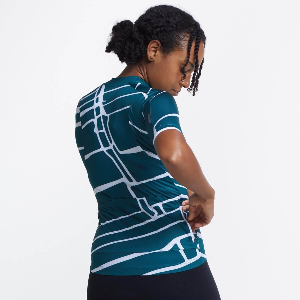 Women's SE Jersey - Deep Sea Block Print
