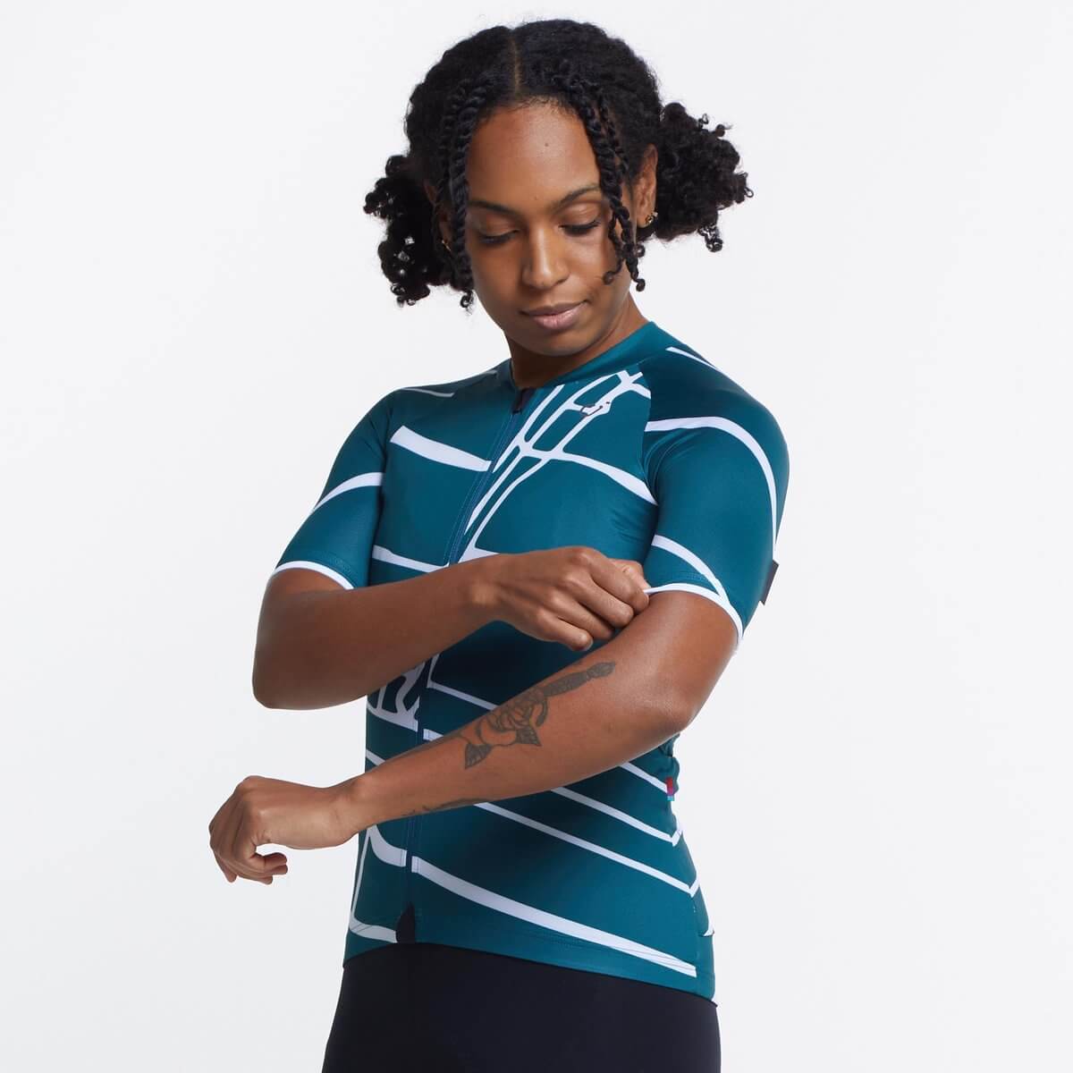 Women's SE Jersey - Deep Sea Block Print