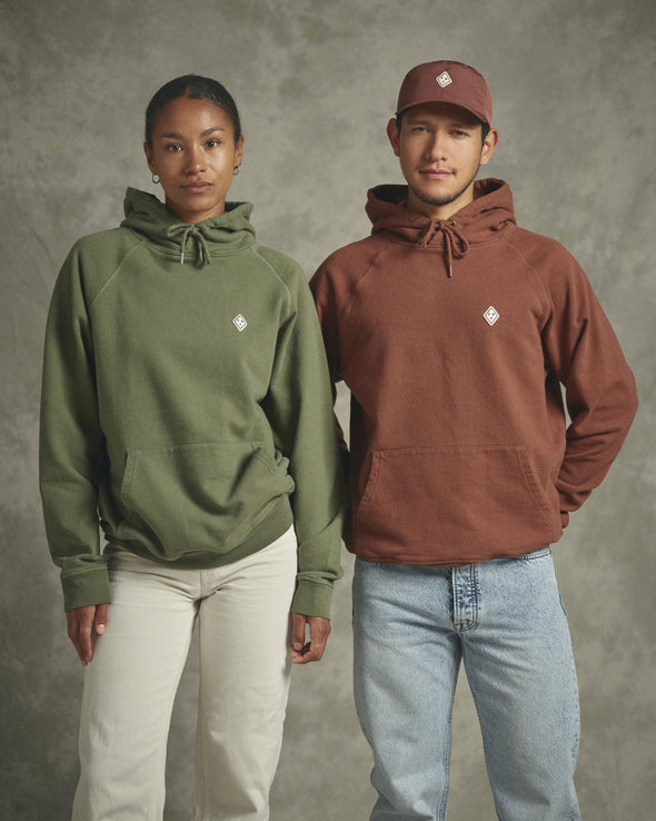 Off-Race Patch Hoodie - Rust