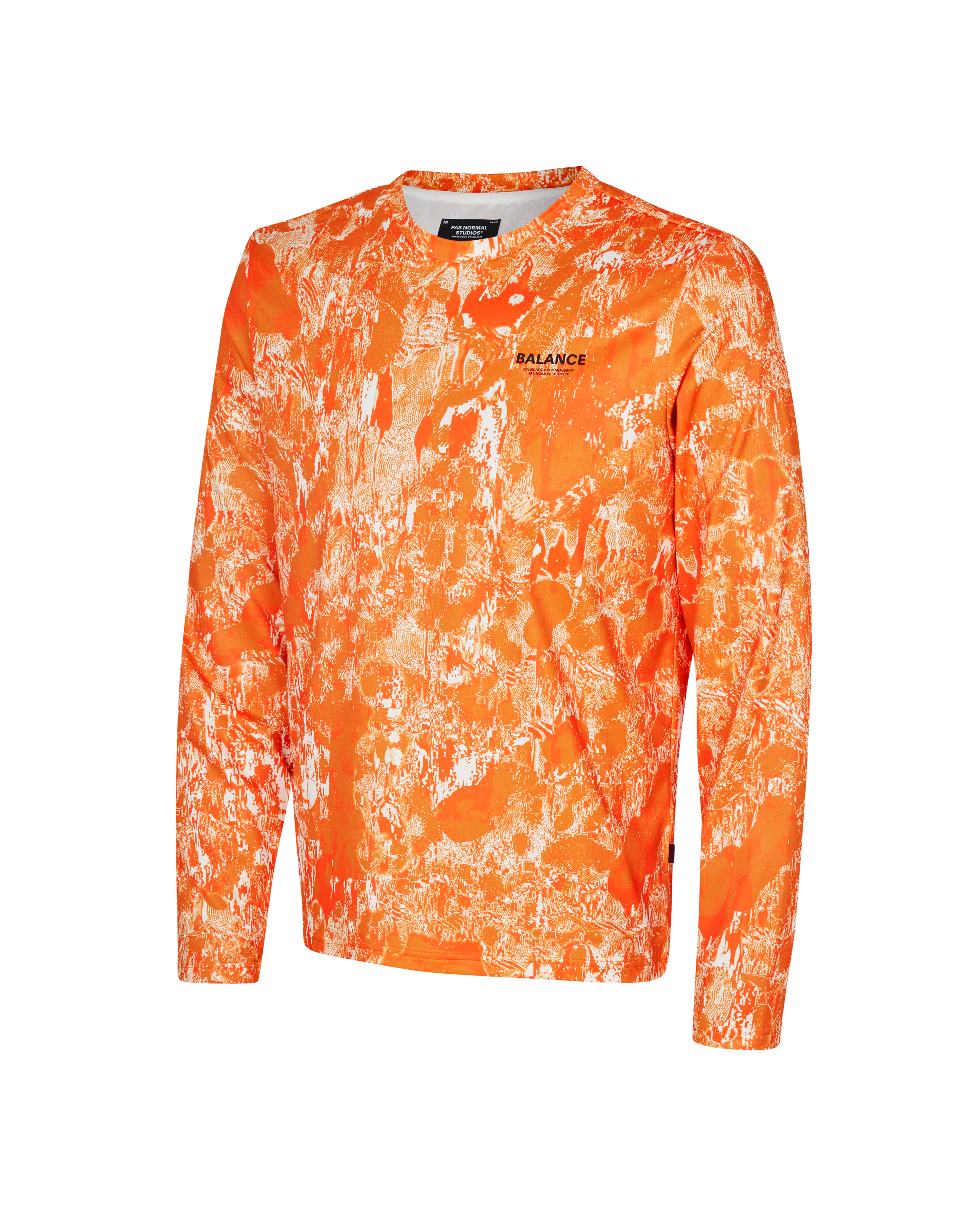Men's Balance Long Sleeve T-Shirt - Orange AOP