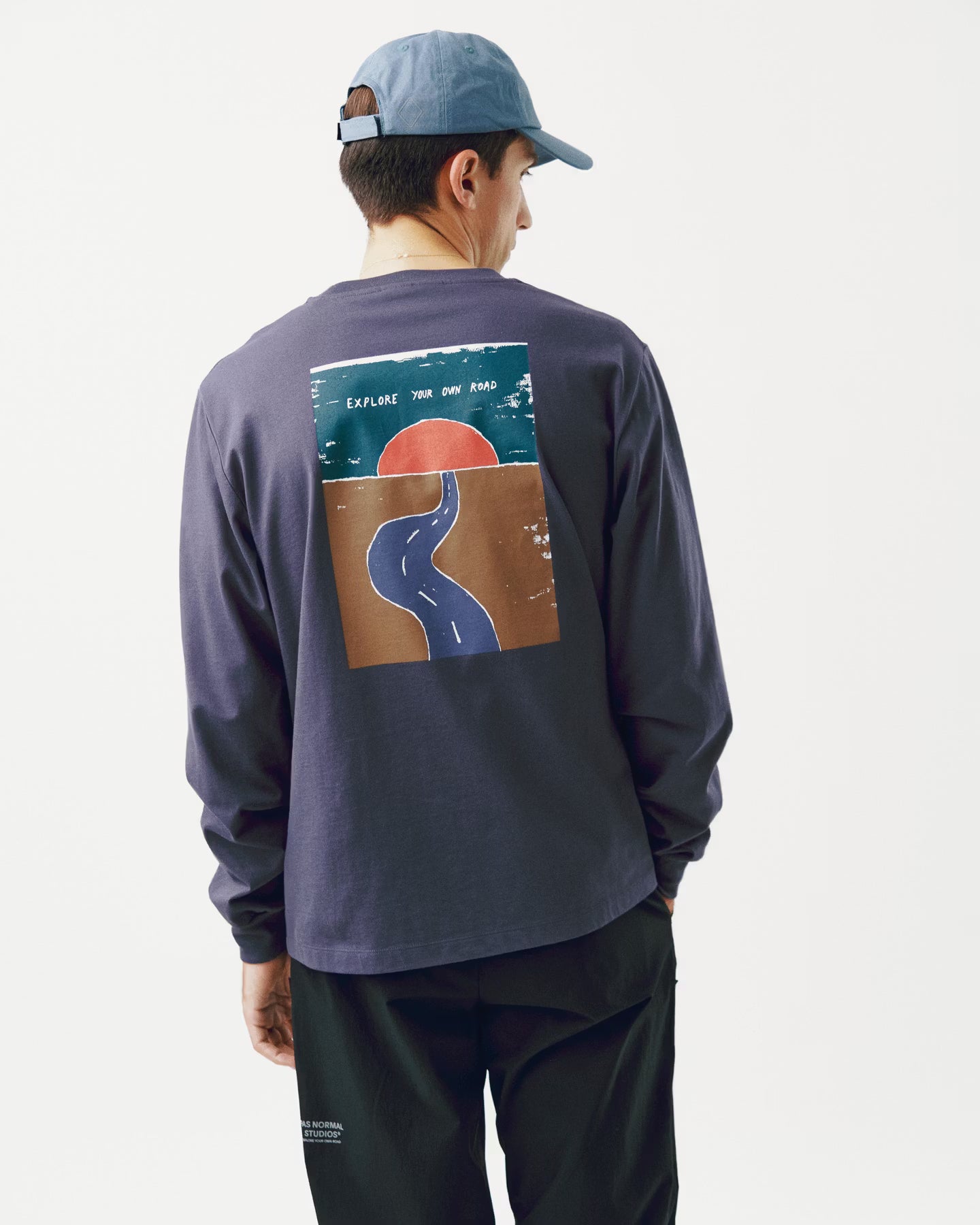 Off-Race Graphic Long Sleeve T-Shirt - Steel