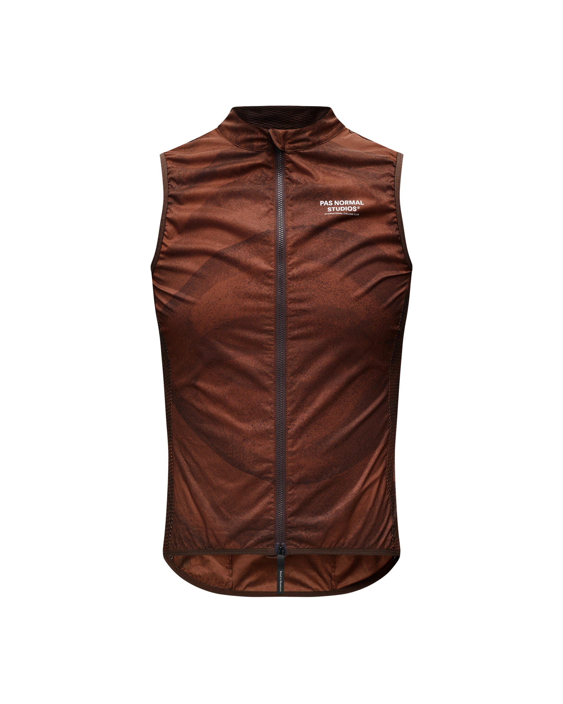 Men's Mechanism Stow Away Gilet - AOP Light brown