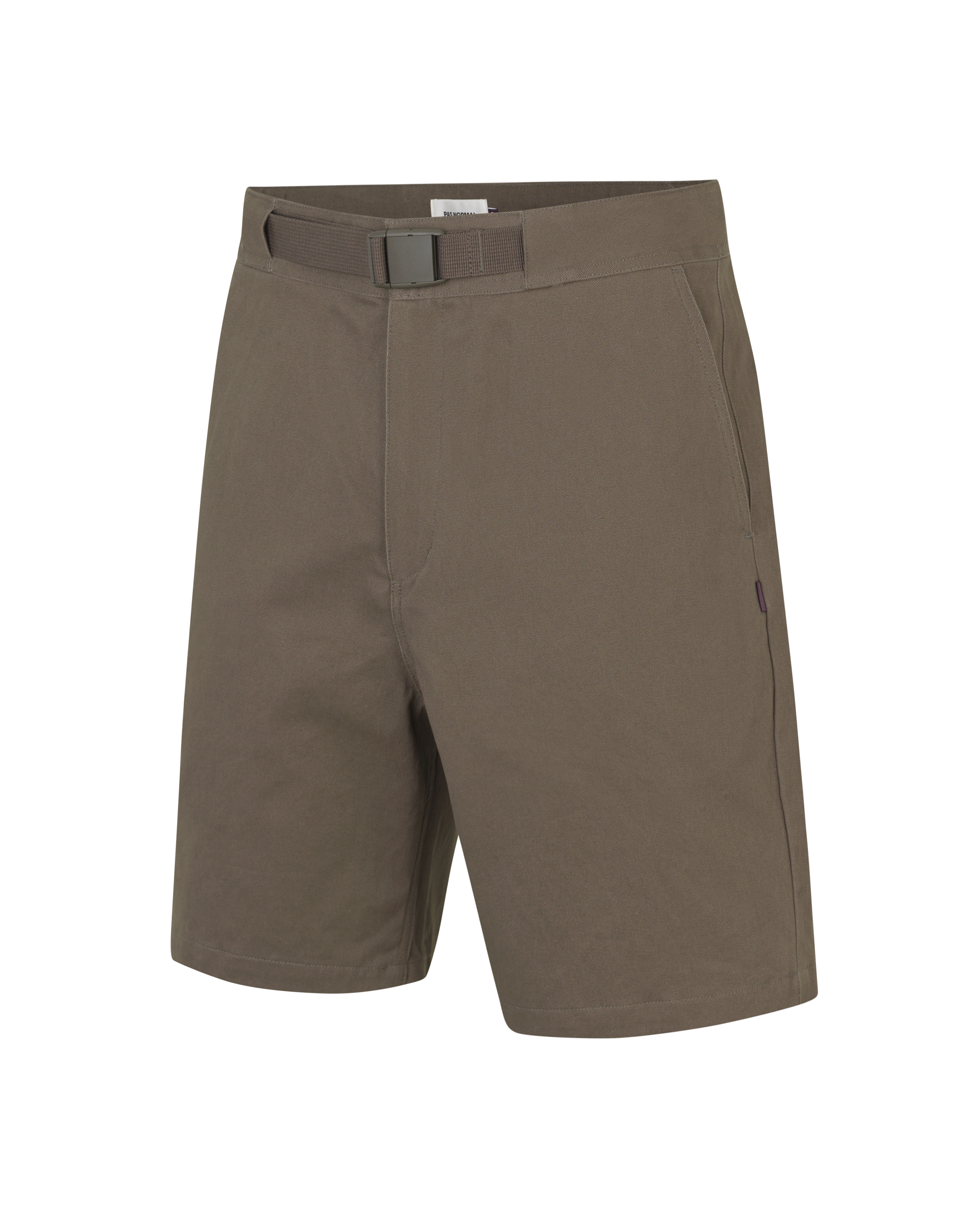 Off-Race Cotton Twill Shorts - Ash Brown