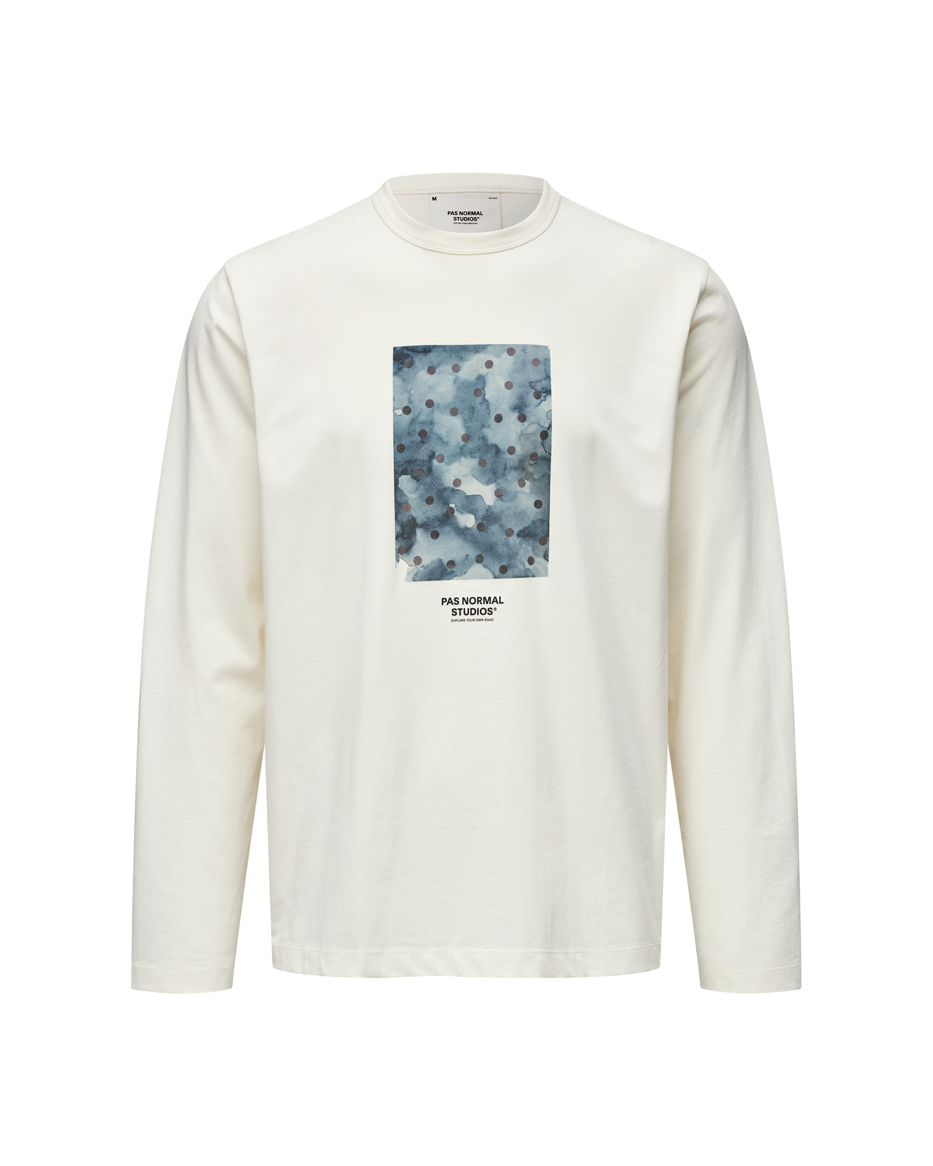 Off-Race Cotton Tech Graphic Long Sleeve T-Shirt - Off White