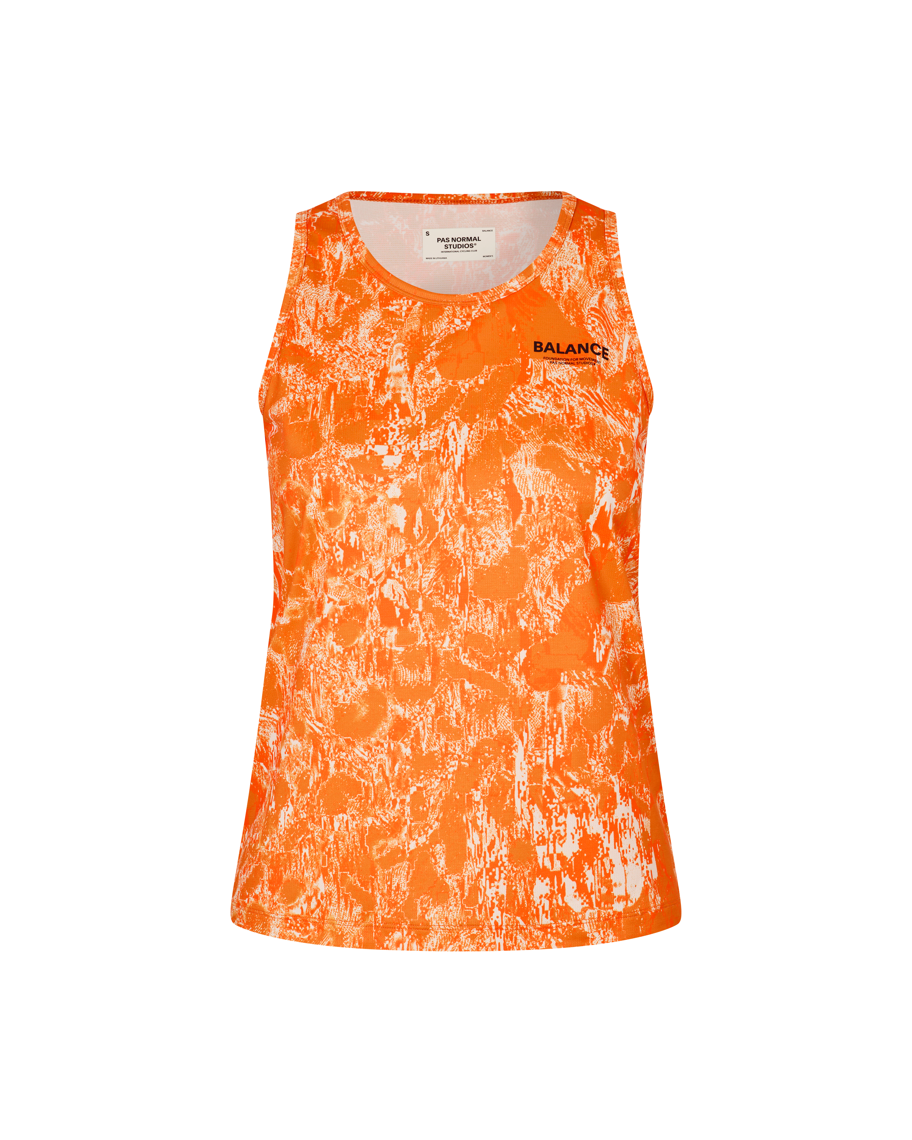 Women's Balance Sleeveless Top - Orange AOP