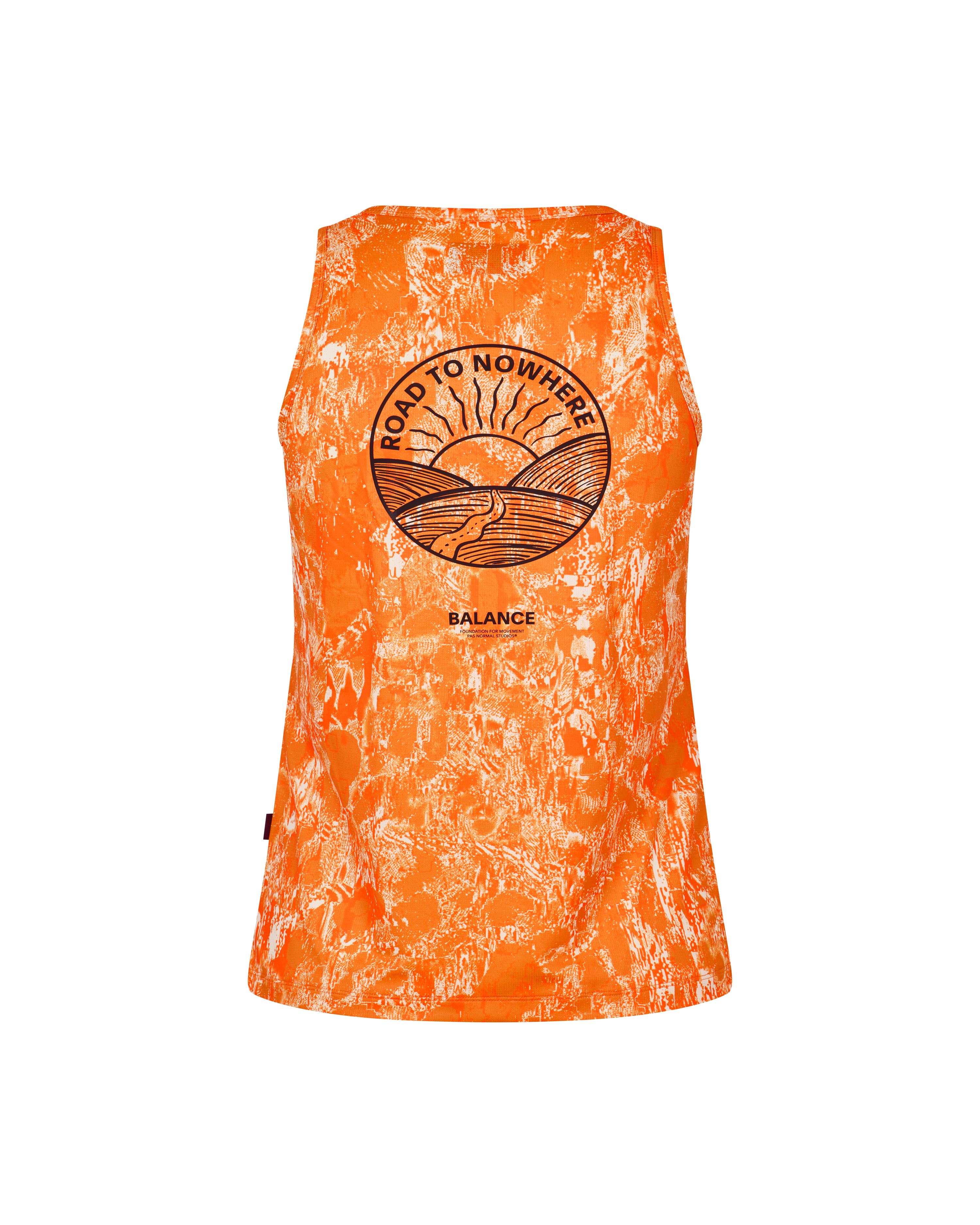 Women's Balance Sleeveless Top - Orange AOP
