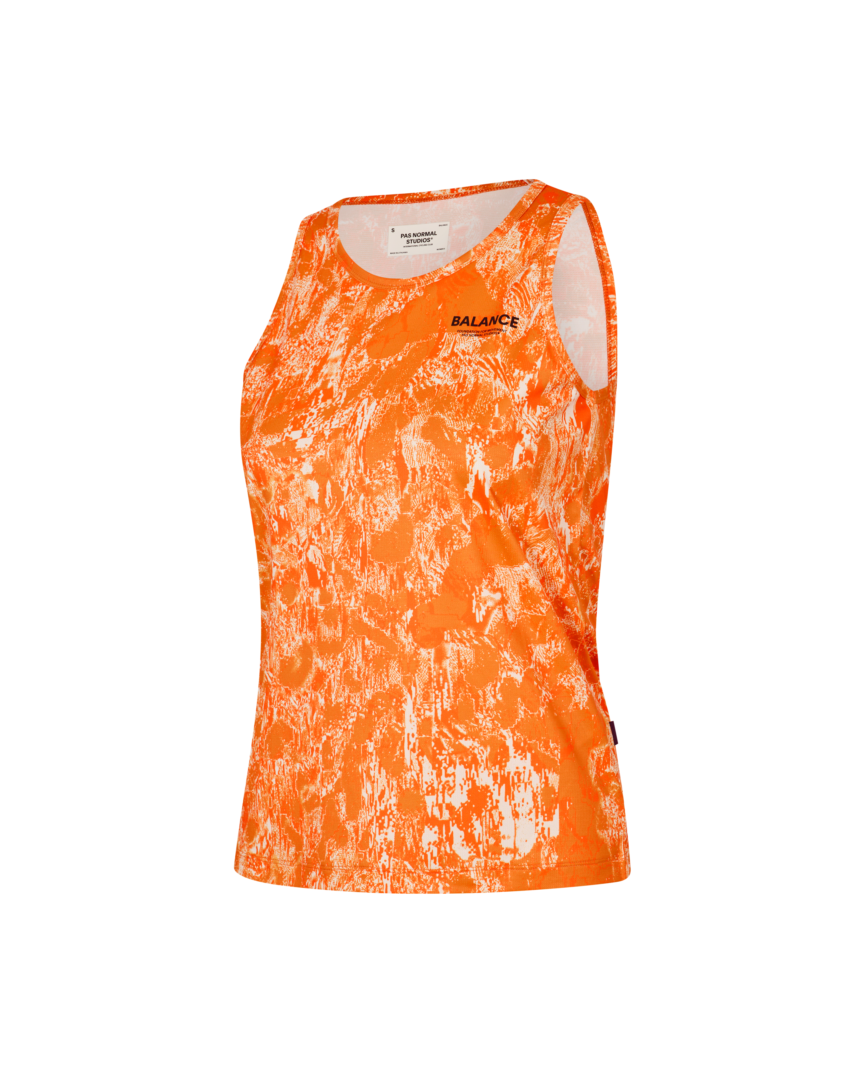 Women's Balance Sleeveless Top - Orange AOP
