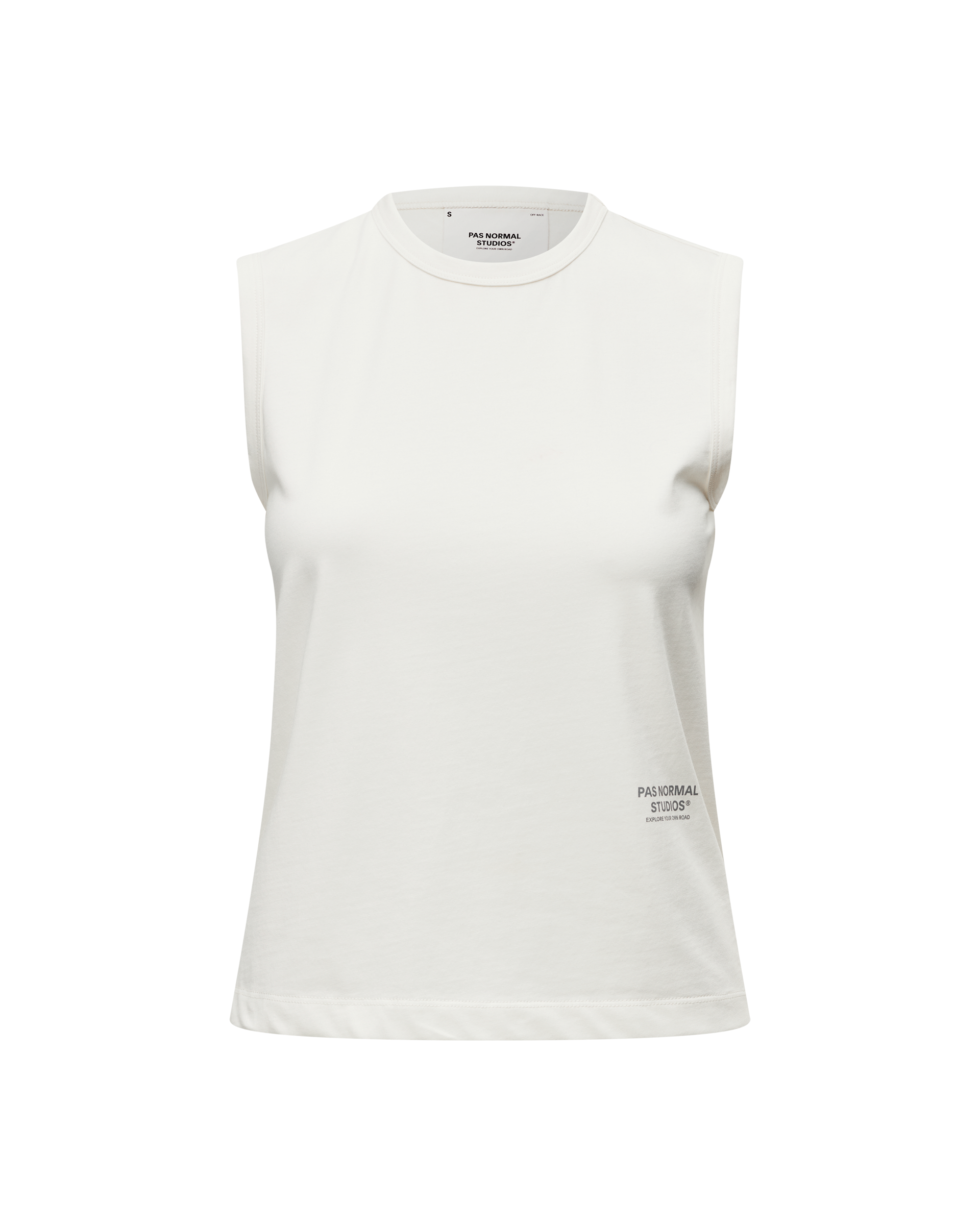 Women's Off-Race Cotton Tech Top - Off White