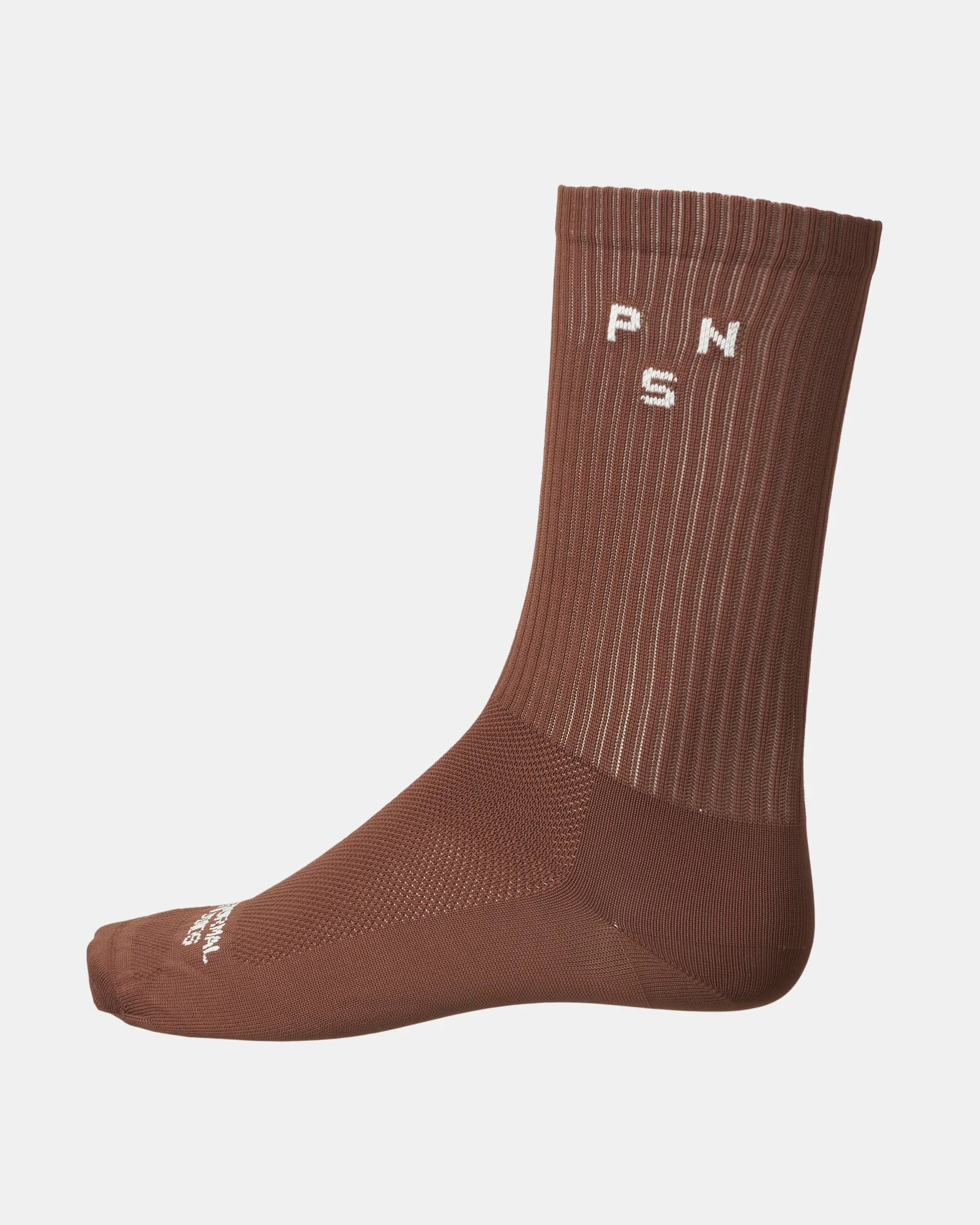 Off-Race Ribbed Socks - Rust