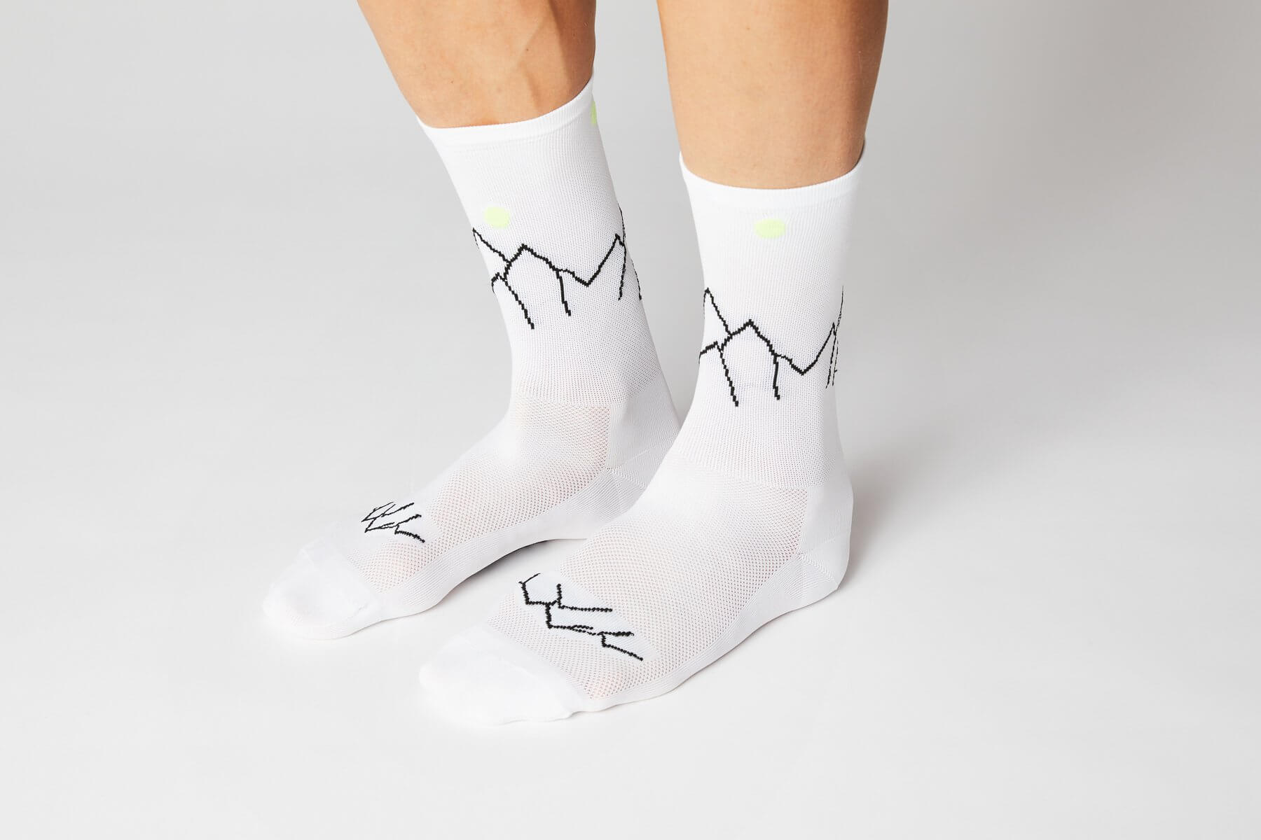 #11_05 Mountain Socks - White / Neon