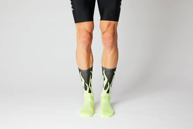 #11_08 Flames Socks - Black / Neon