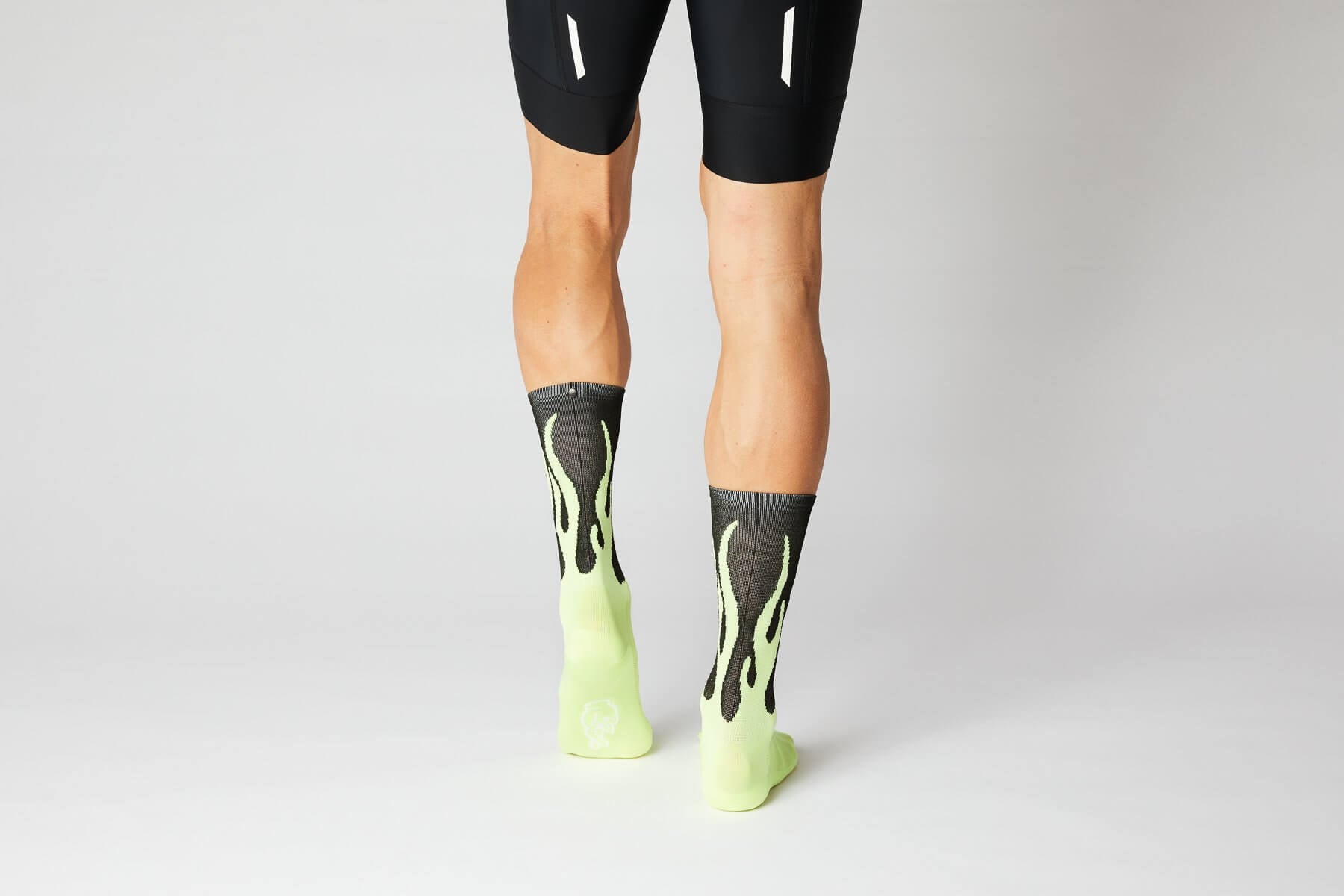 #11_08 Flames Socks - Black / Neon