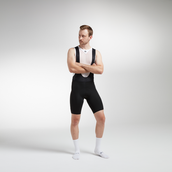 Men's Racing Seamless Bib and Brace - Black