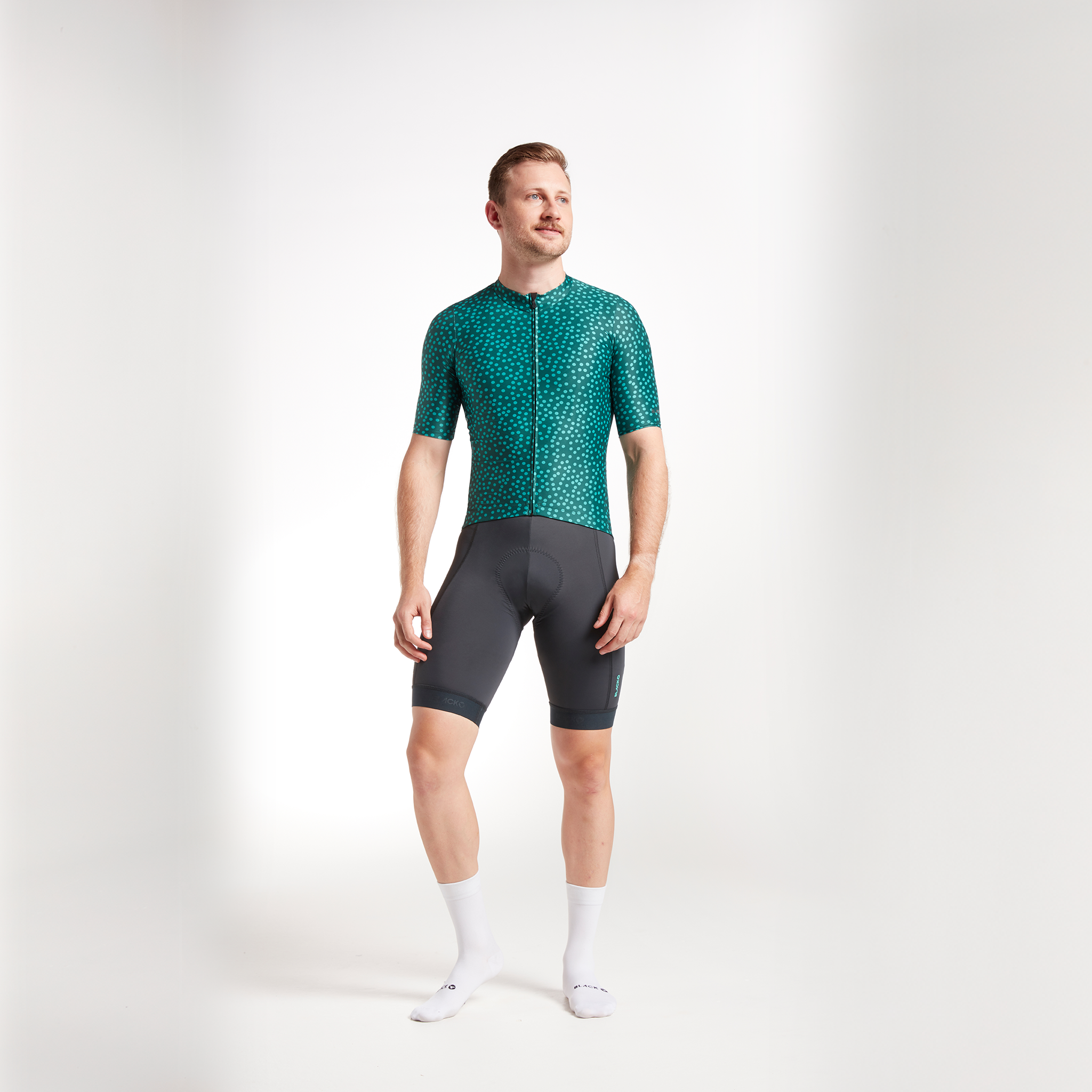 Men's Essentials Team Jersey - Storm Green Dots