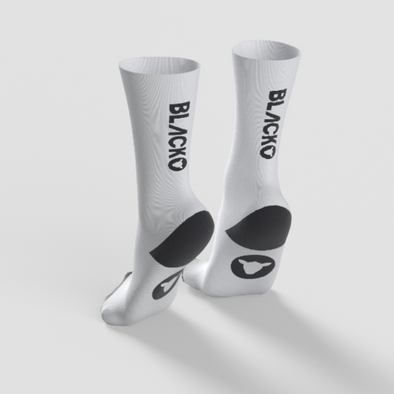 Essentials Crew Socks - White with Black Logo