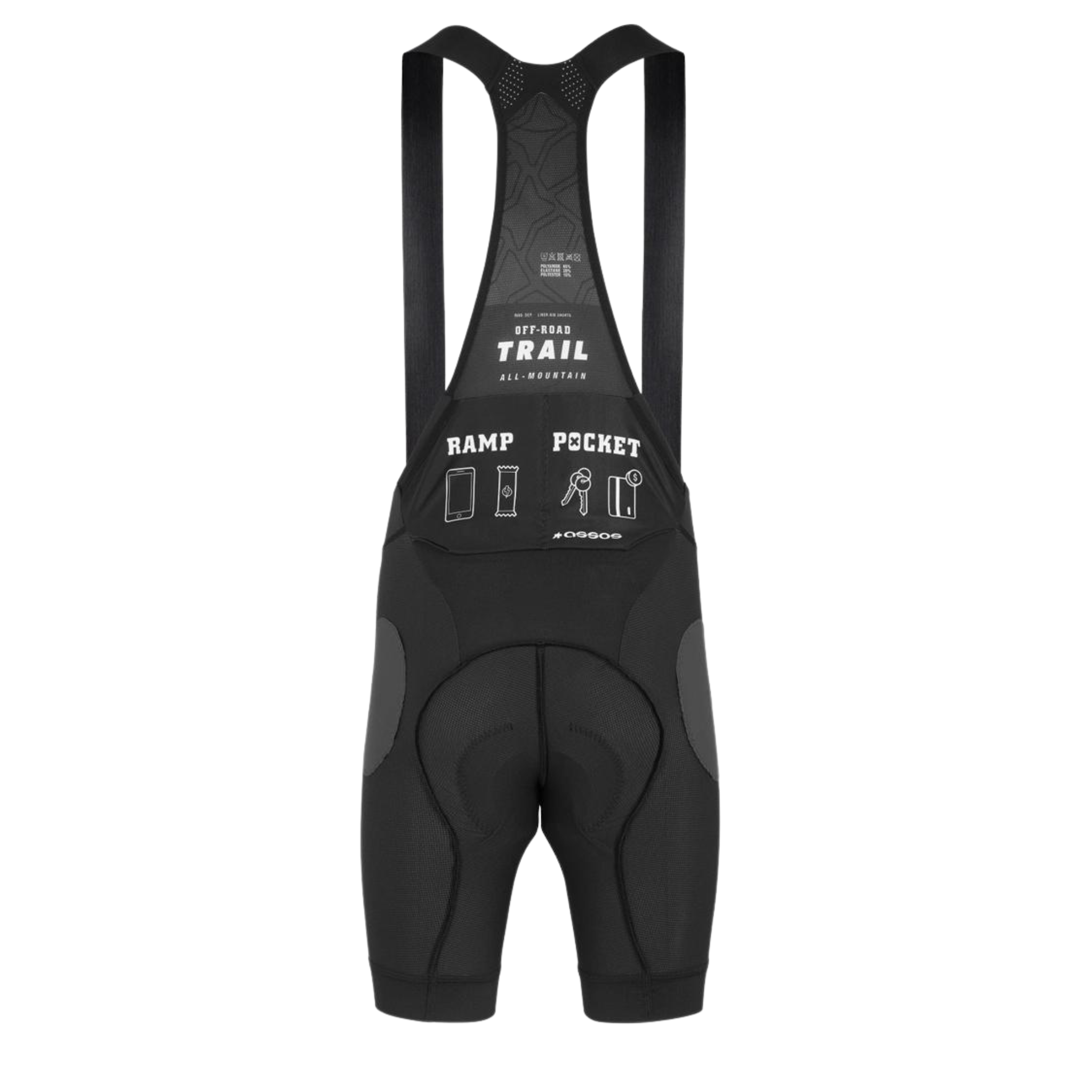 TRAIL Liner Bib Shorts - Black