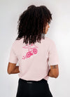 Ellen Porteus Women's Inactivewear Capped Tee - Pink Birds & Snakes