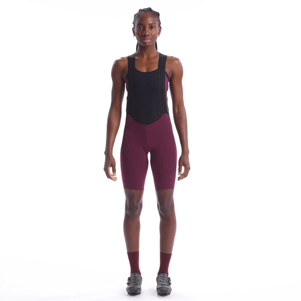 Women's LUXE Bib Shorts - Black Cherry