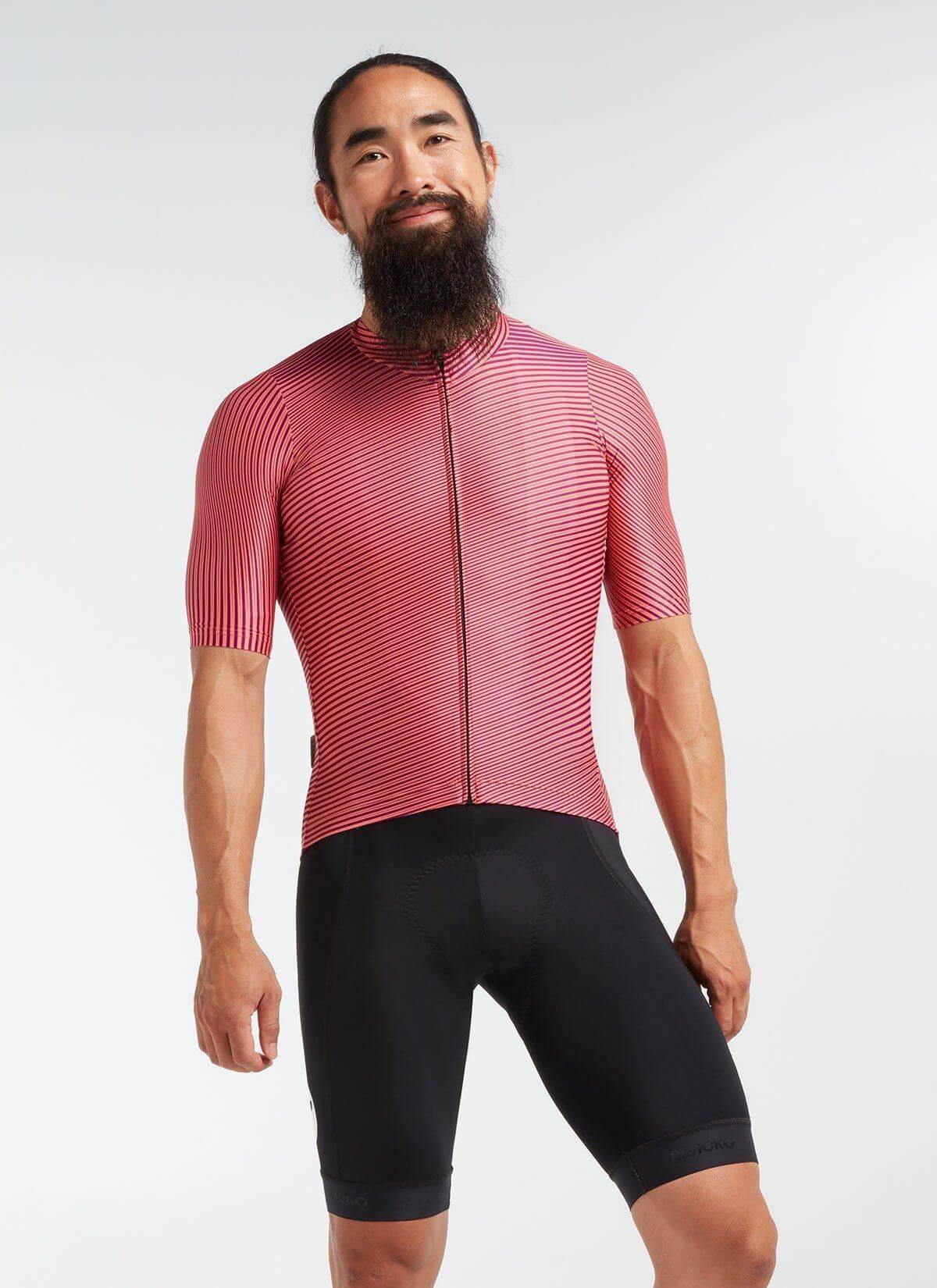 Men's Essentials Team Jersey - Coral/Purple Moire