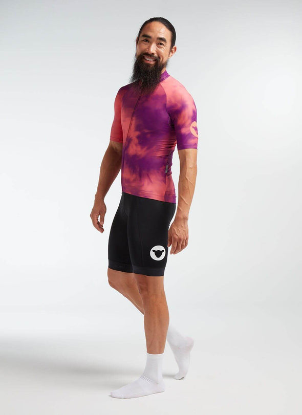 Men's Essentials Tour Jersey - Coral/ Purple Acid