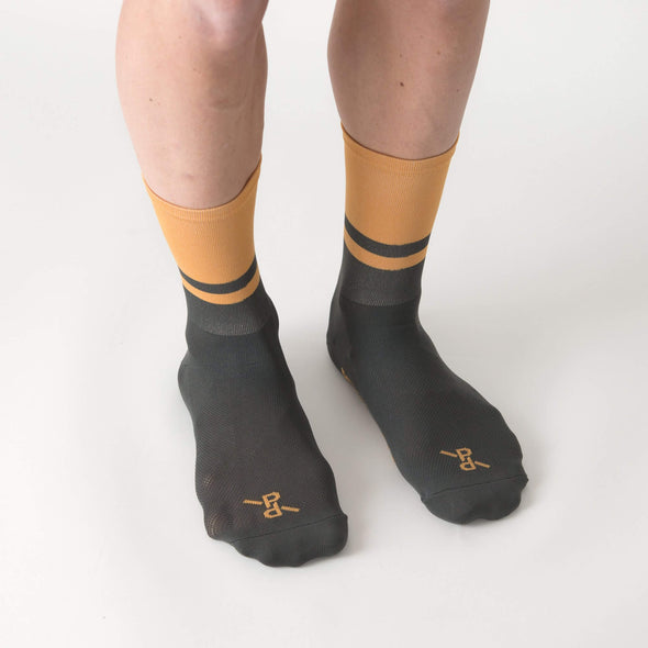 Ochre/Grey Two-tone PLTN Socks
