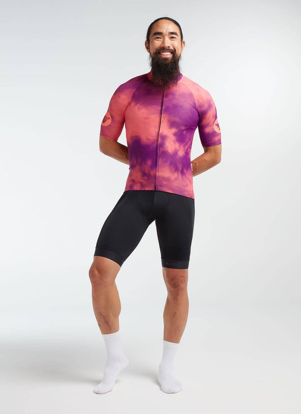Men's Essentials Tour Jersey - Coral/ Purple Acid