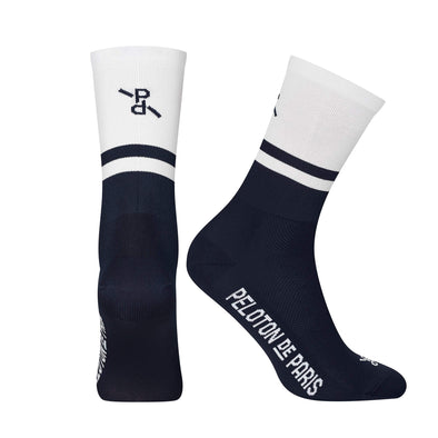 White Navy Two-tone PLTN Socks