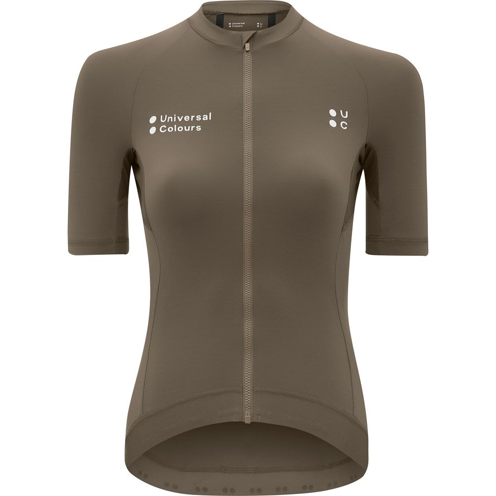 Women's Mono Short Sleeve Jersey - Mid Dark Brown