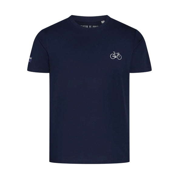 Bike T-shirt Embroidered - Navy