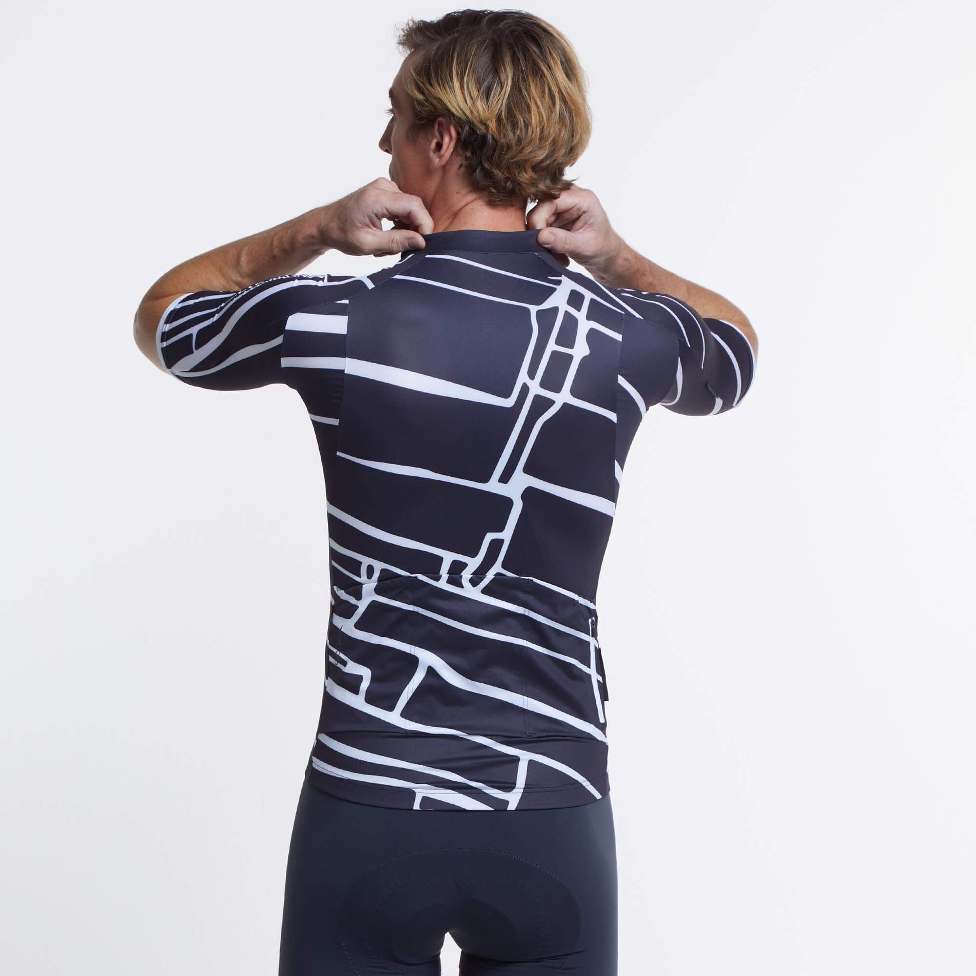 Men's SE Jersey - Charcoal Block Print