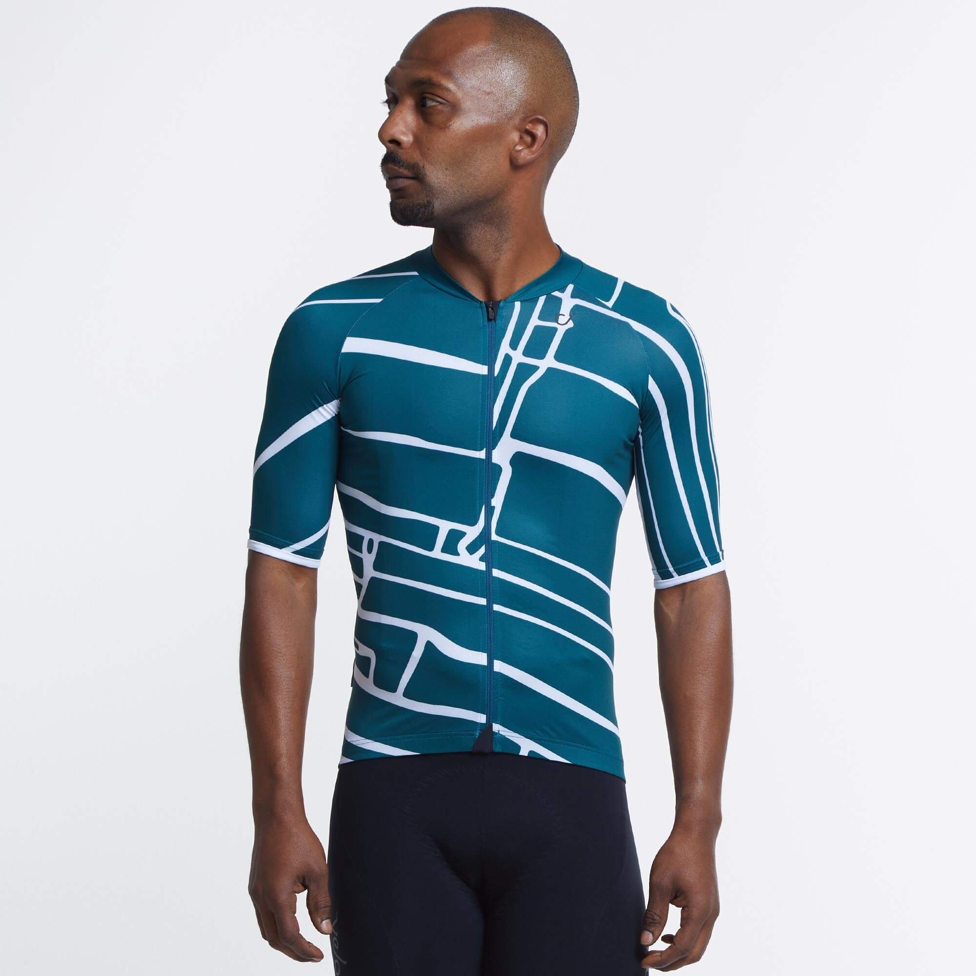 Men's SE Jersey - Deep Sea Block Print