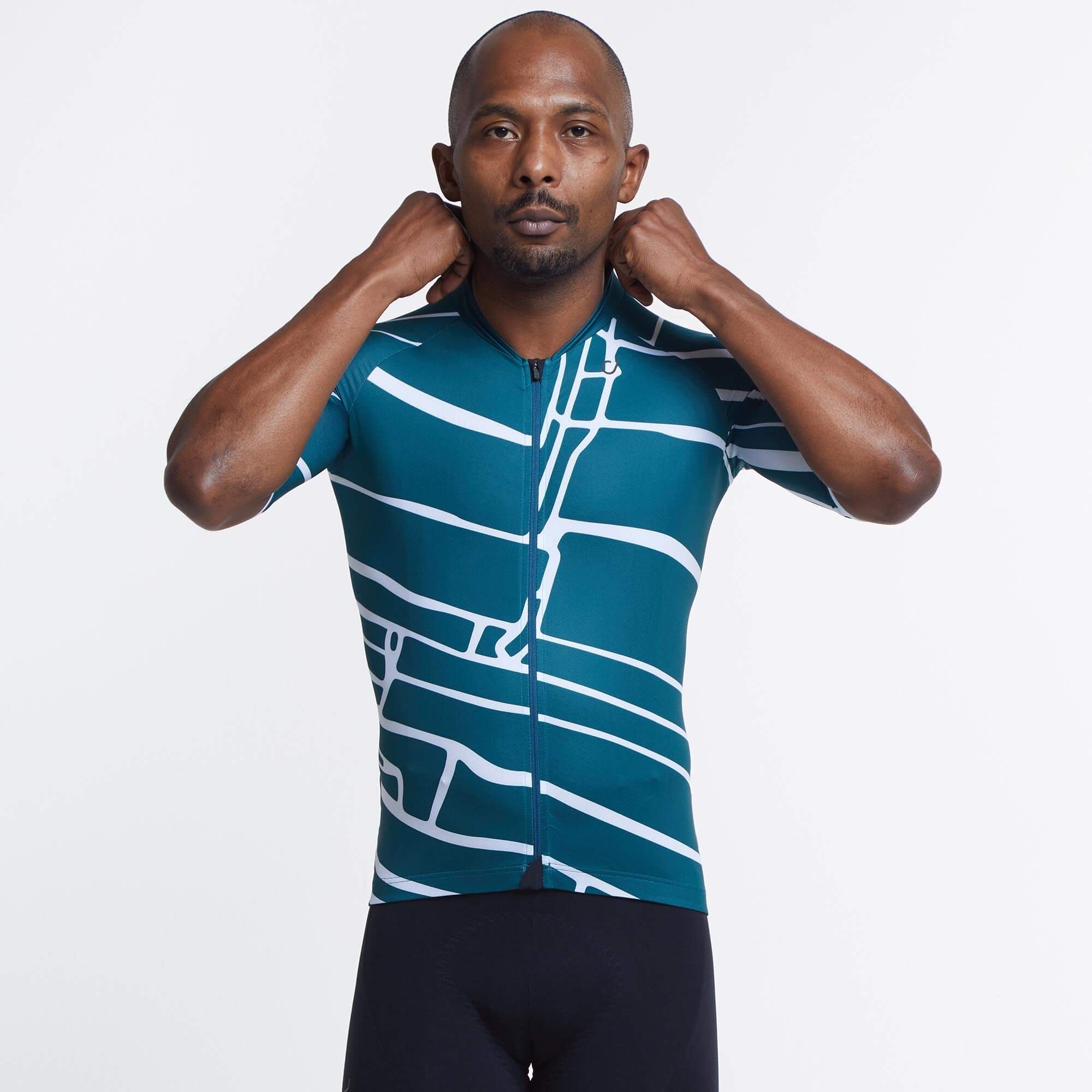 Men's SE Jersey - Deep Sea Block Print