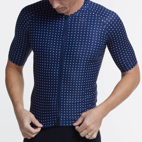 Navy Grid Dot Ultralight Men's Jersey