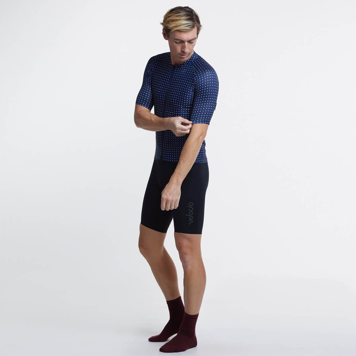 Men's Ultralight Jersey - Navy Grid Dot