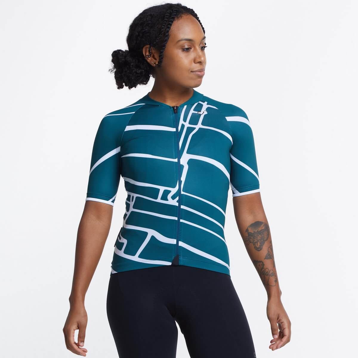 Women's SE Jersey - Deep Sea Block Print