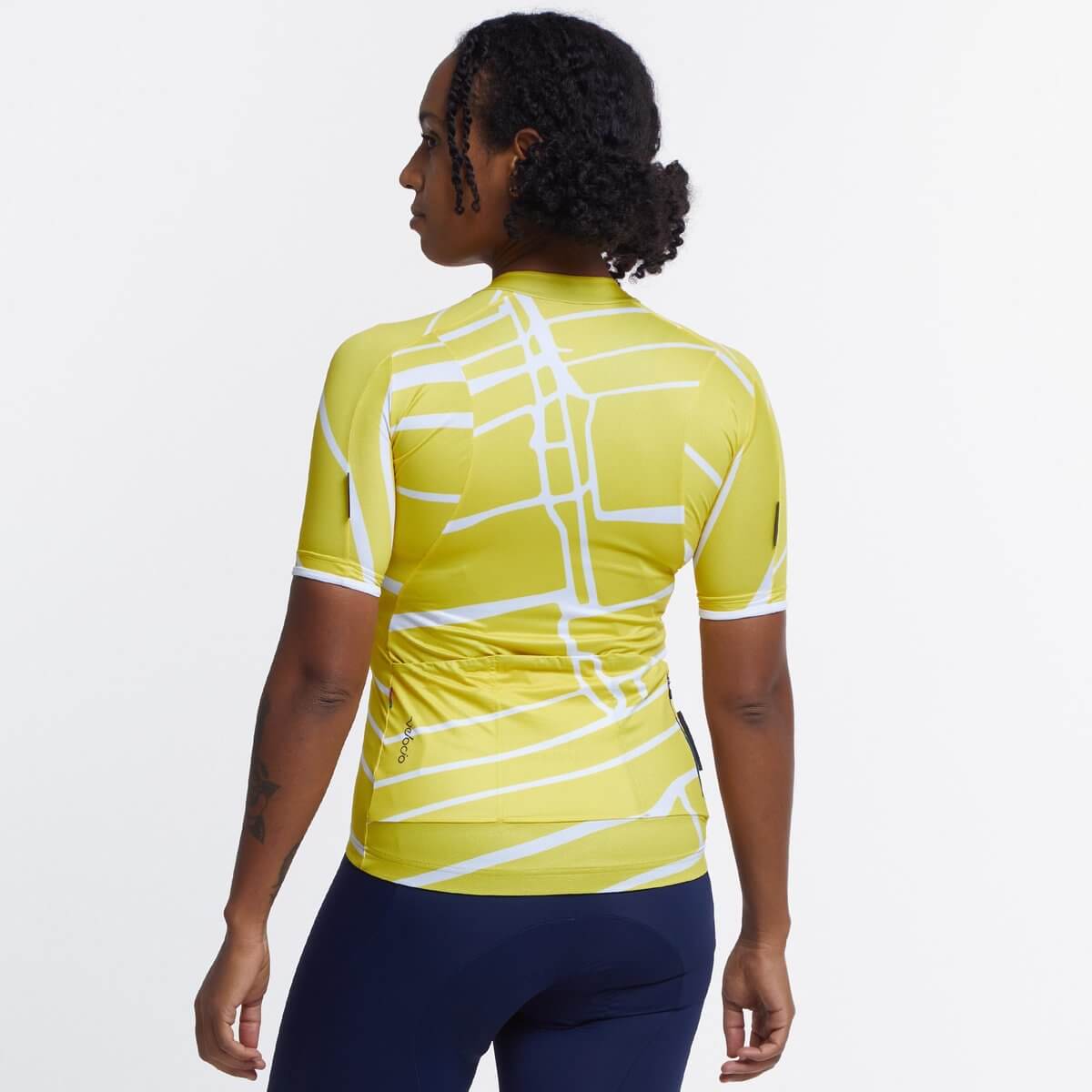 Women's SE Jersey - Gold Yellow Block Print